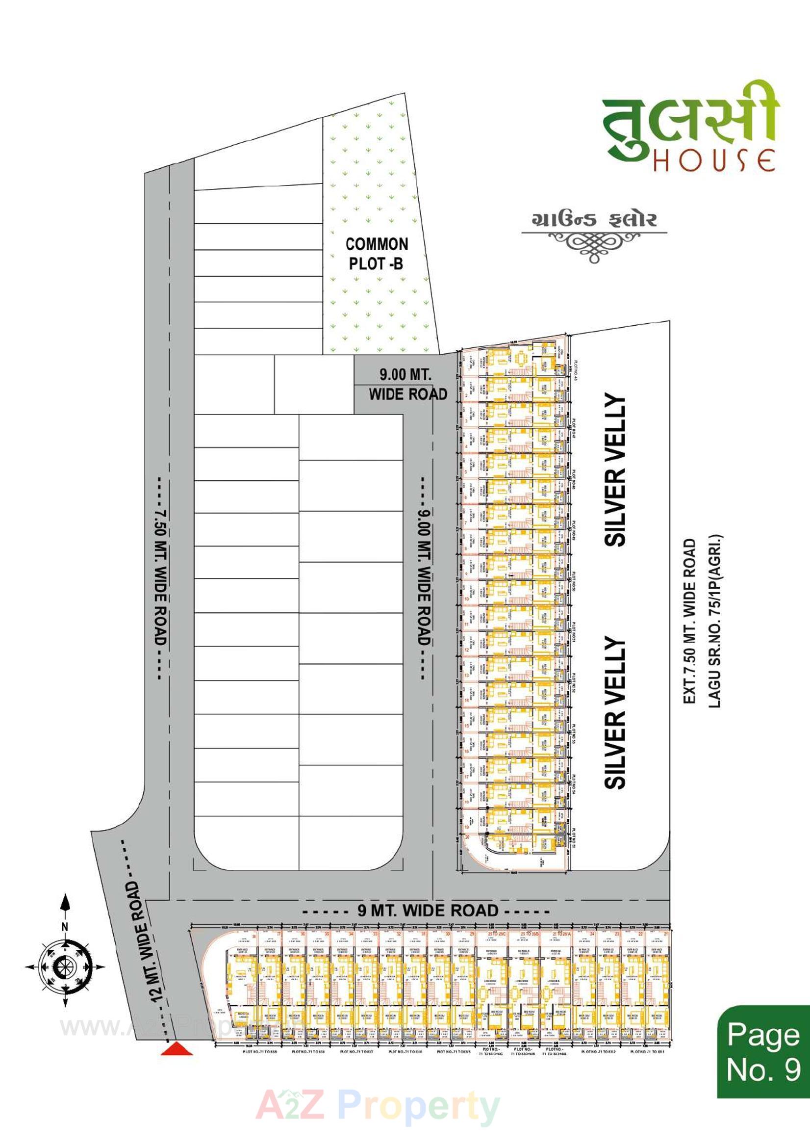 Layout of real estate project Tulsi House located at Ghanteshwar, Rajkot, Gujarat