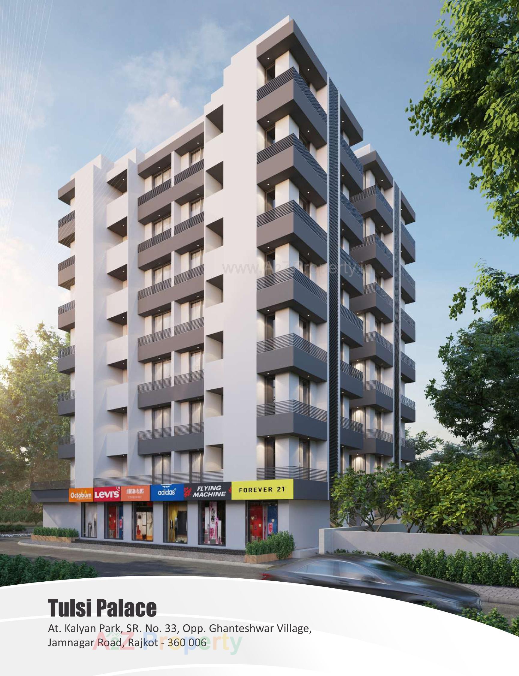 3D Elevation of real estate project Tulsi Palace located at Ghanteshwar, Rajkot, Gujarat