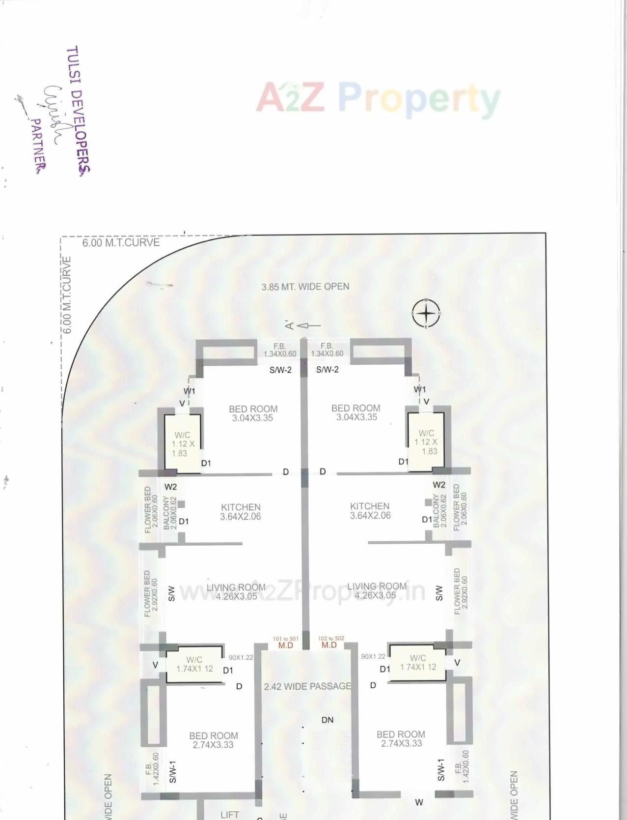 Layout of real estate project Tulsi Patra located at Ghanteshwar, Rajkot, Gujarat