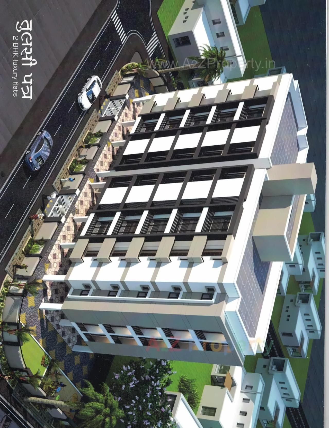 3D Elevation of real estate project Tulsi Patra located at Ghanteshwar, Rajkot, Gujarat