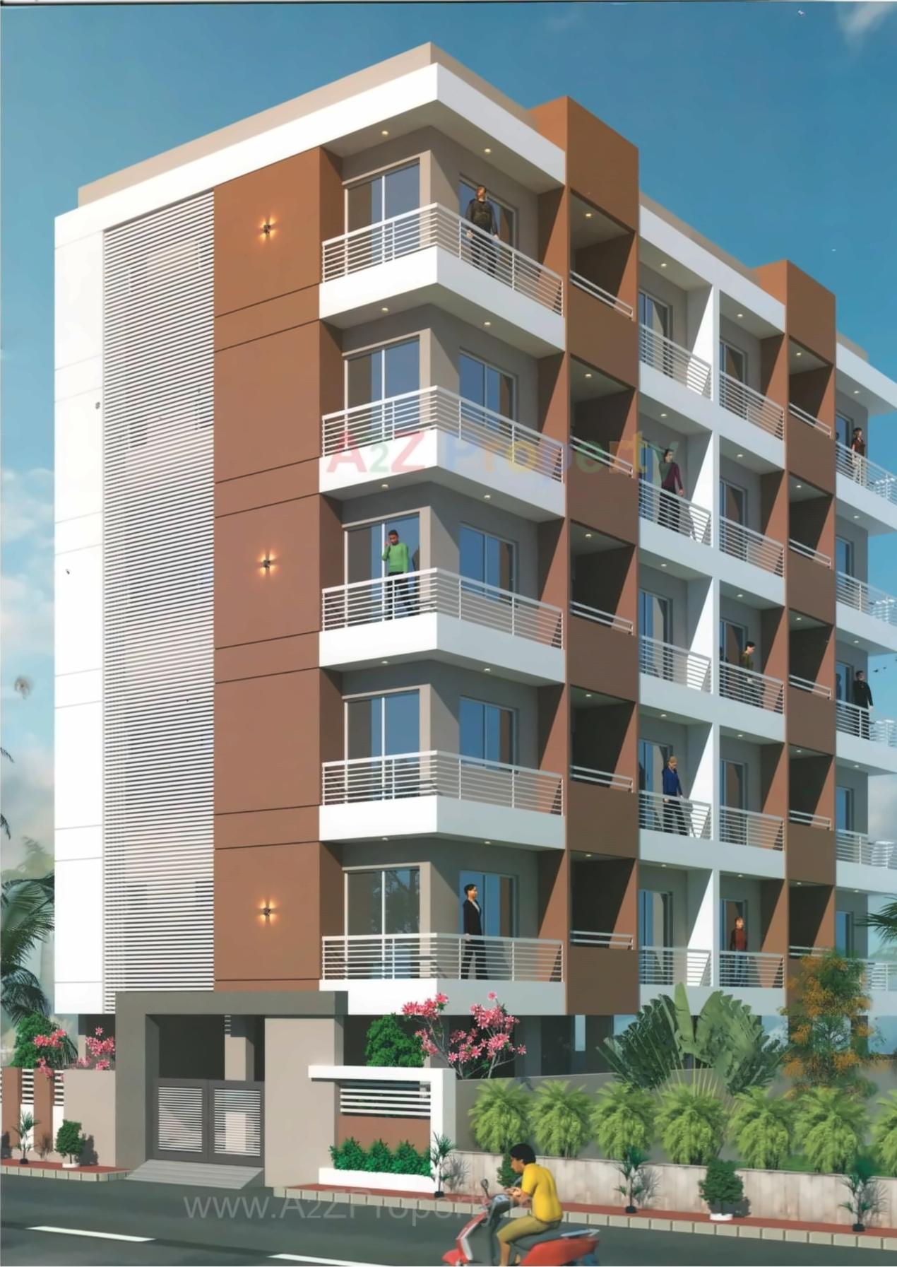 3D Elevation of real estate project Tulsi Patra located at Raiya, Rajkot, Gujarat