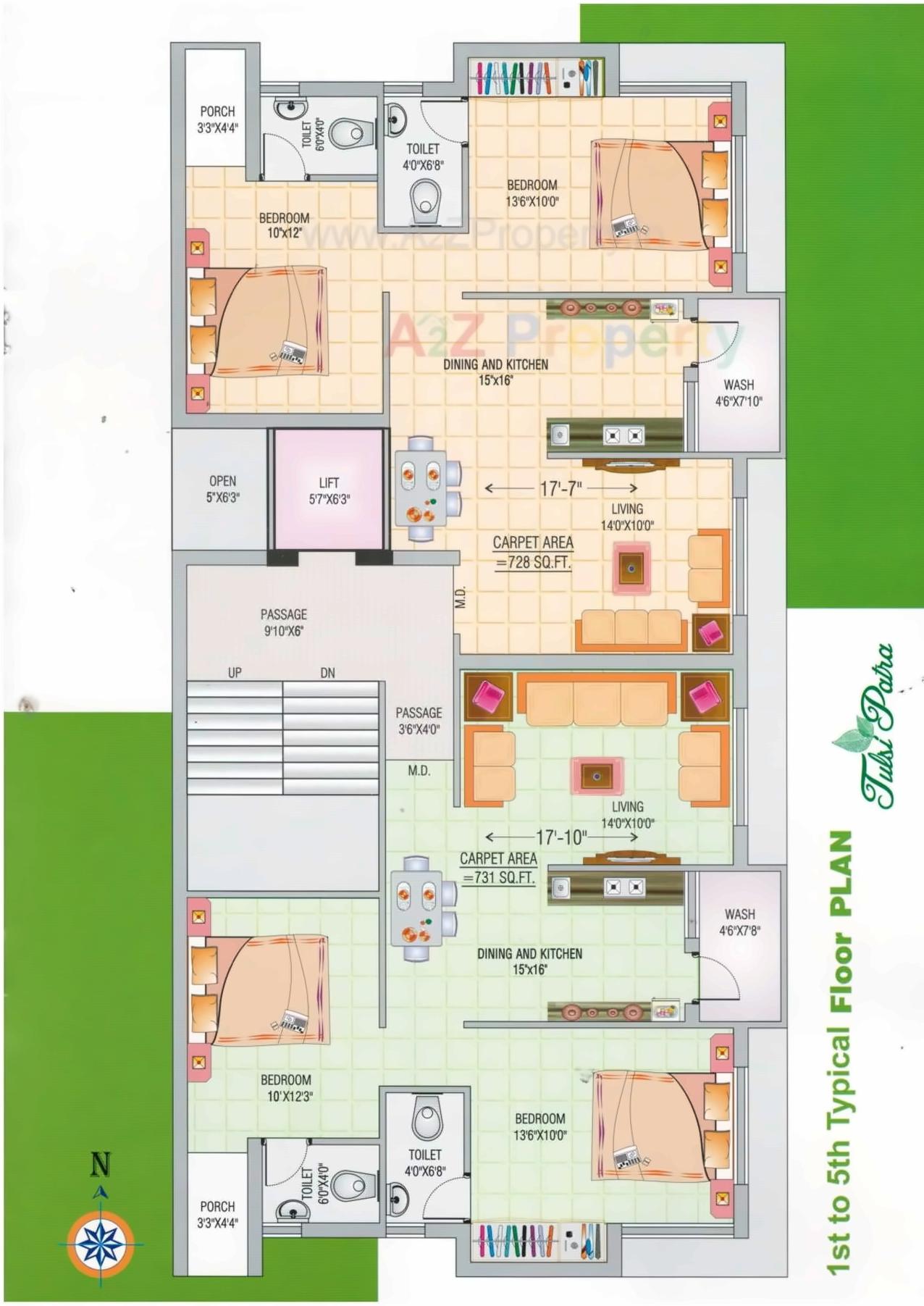 Layout of real estate project Tulsi Patra located at Raiya, Rajkot, Gujarat