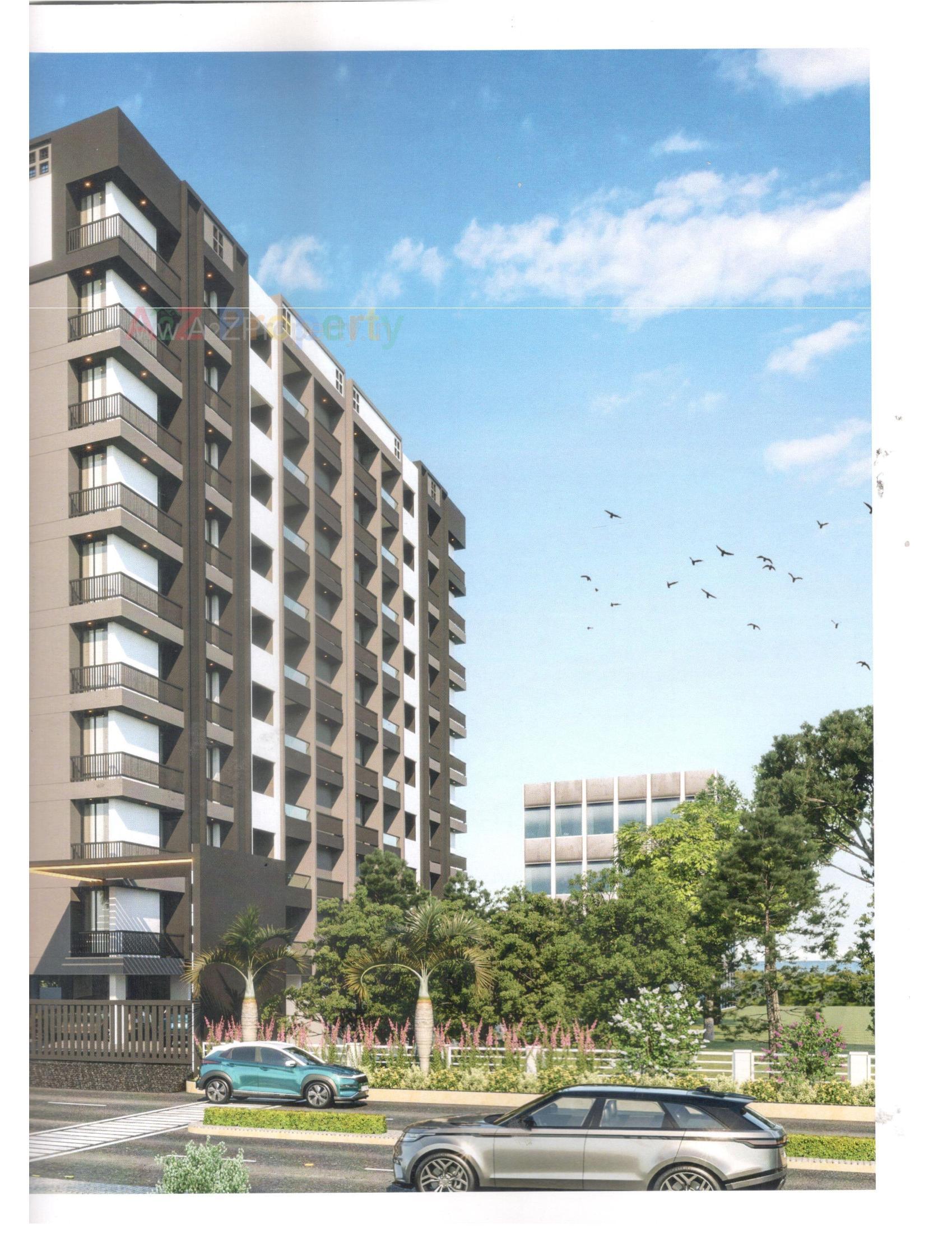 3D Elevation of real estate project Tulsi Pride located at Mavdi, Rajkot, Gujarat