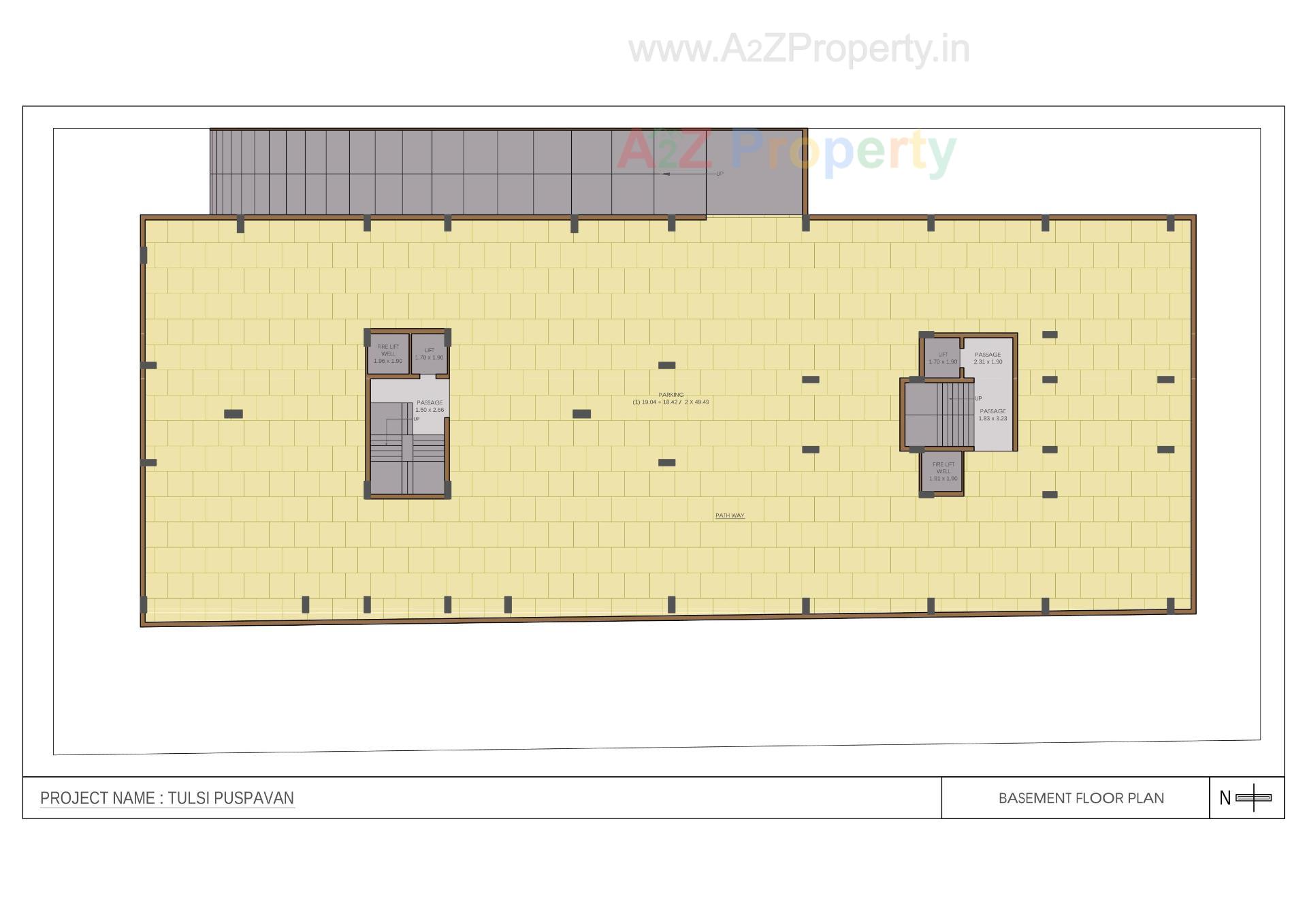 Layout of real estate project Tulsi Pushpavan located at Kothariya, Rajkot, Gujarat