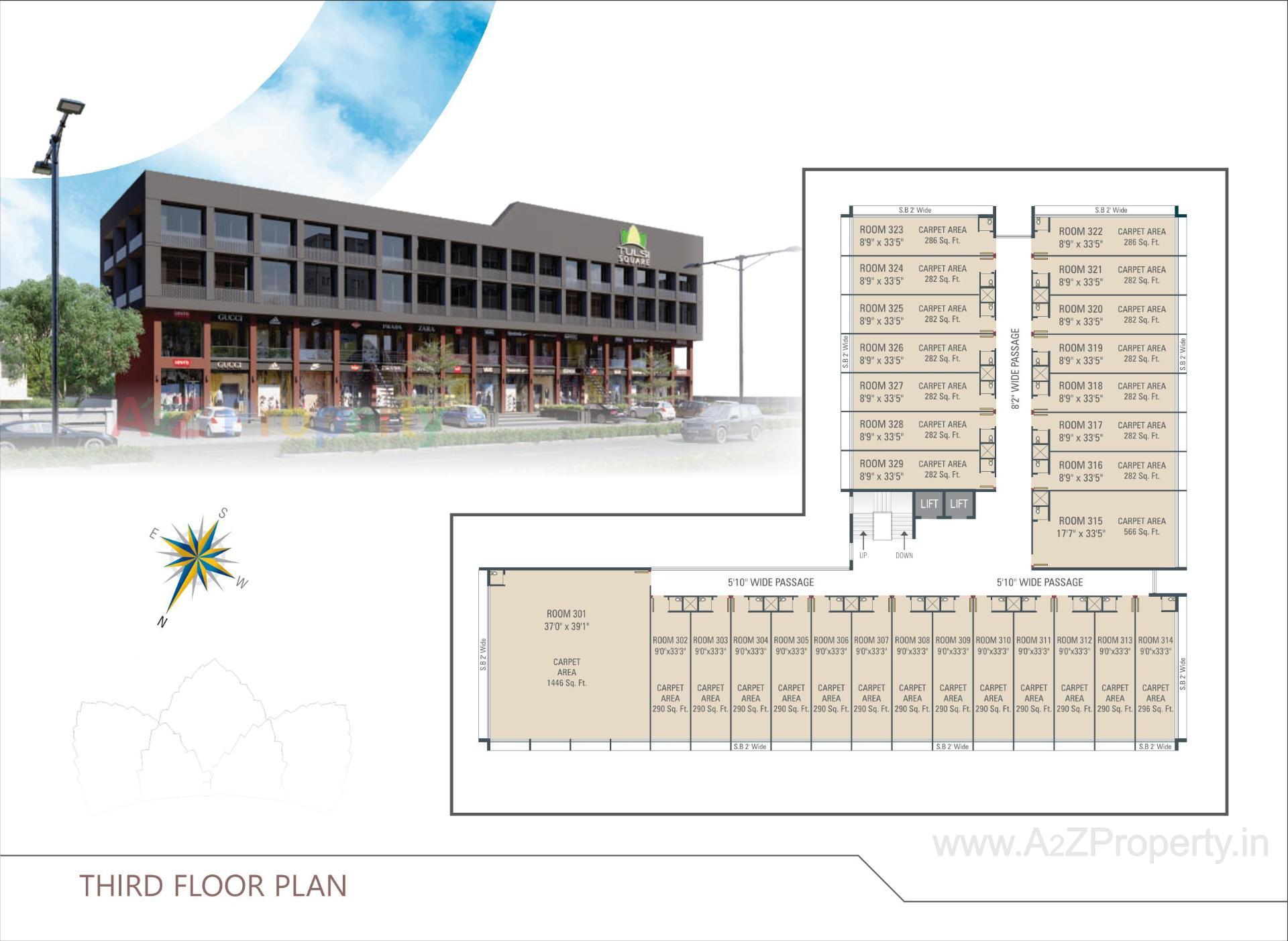 Layout of real estate project Tulsi Square located at Gondal, Rajkot, Gujarat