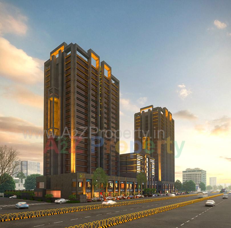 3D Elevation of real estate project Twin Star located at Nana-mava, Rajkot, Gujarat