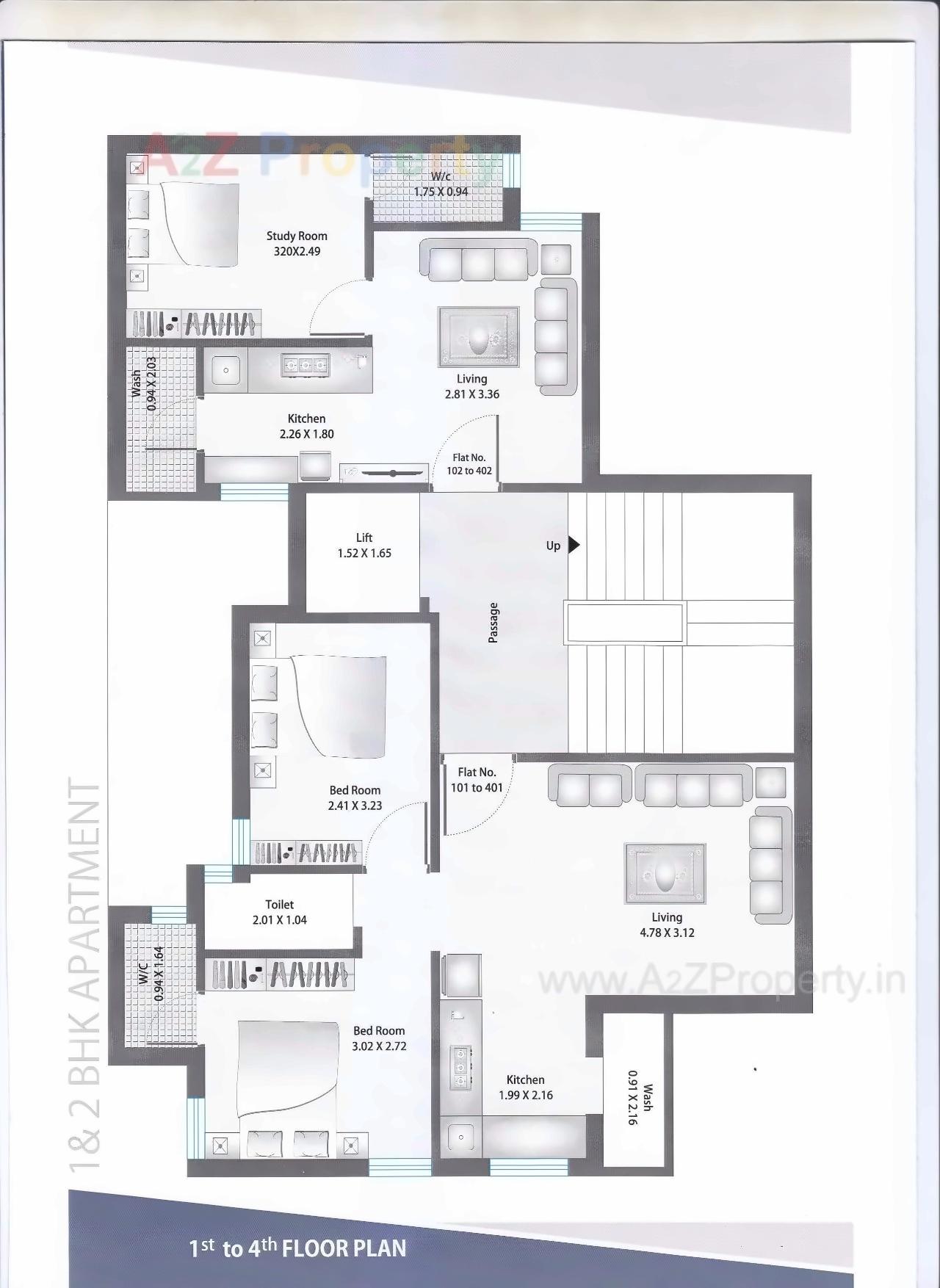 Layout of real estate project Uday Apartment located at Rajkot, Rajkot, Gujarat