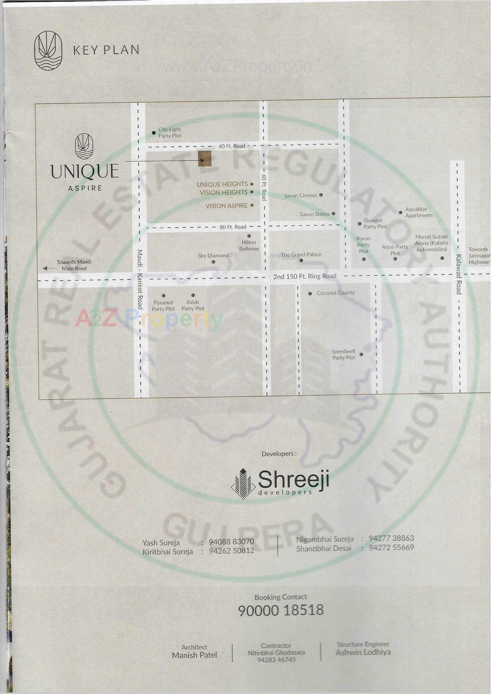  of real estate project Unique Aspire located at Mavdi, Rajkot, Gujarat