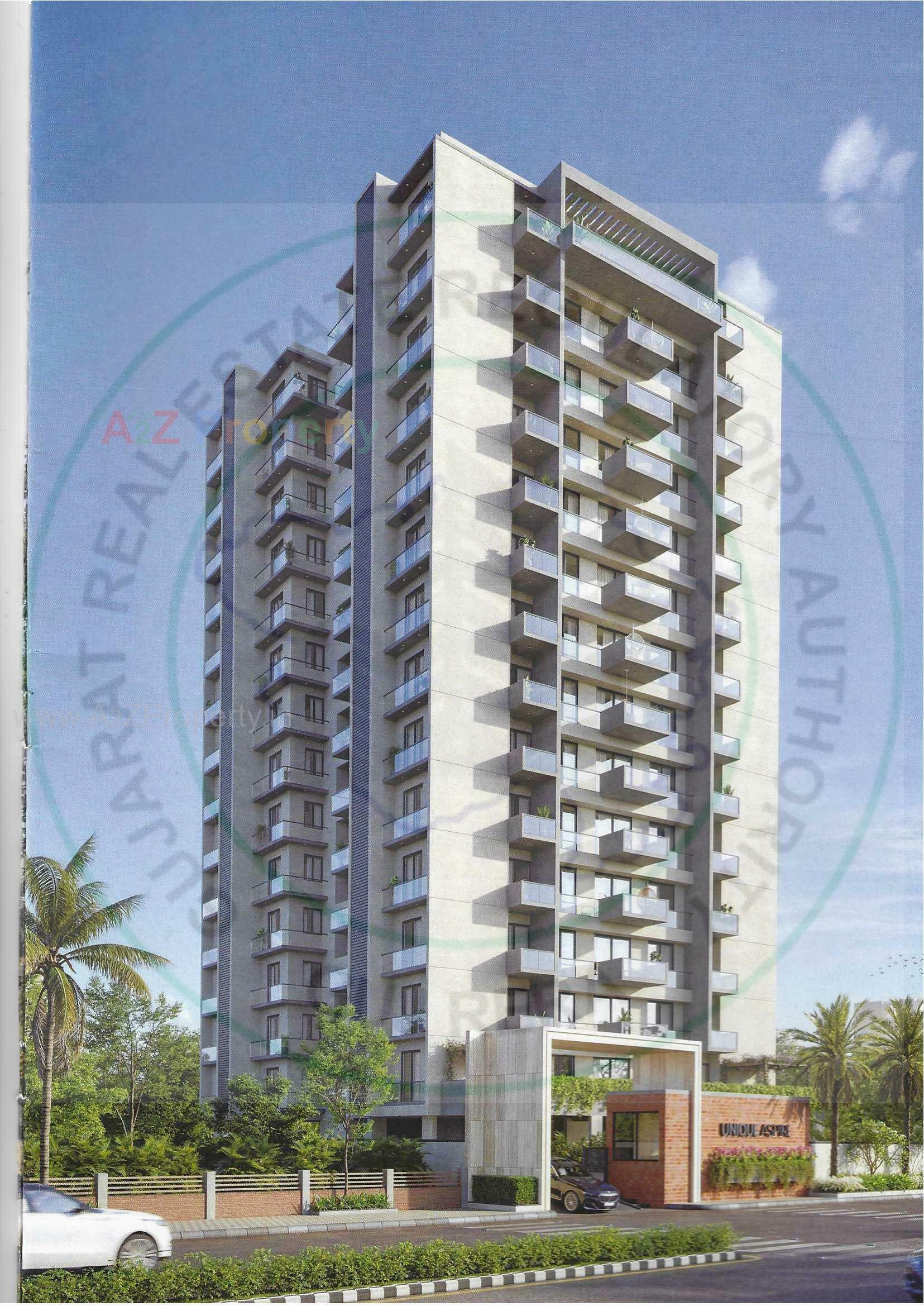 3D Elevation of real estate project Unique Aspire located at Mavdi, Rajkot, Gujarat