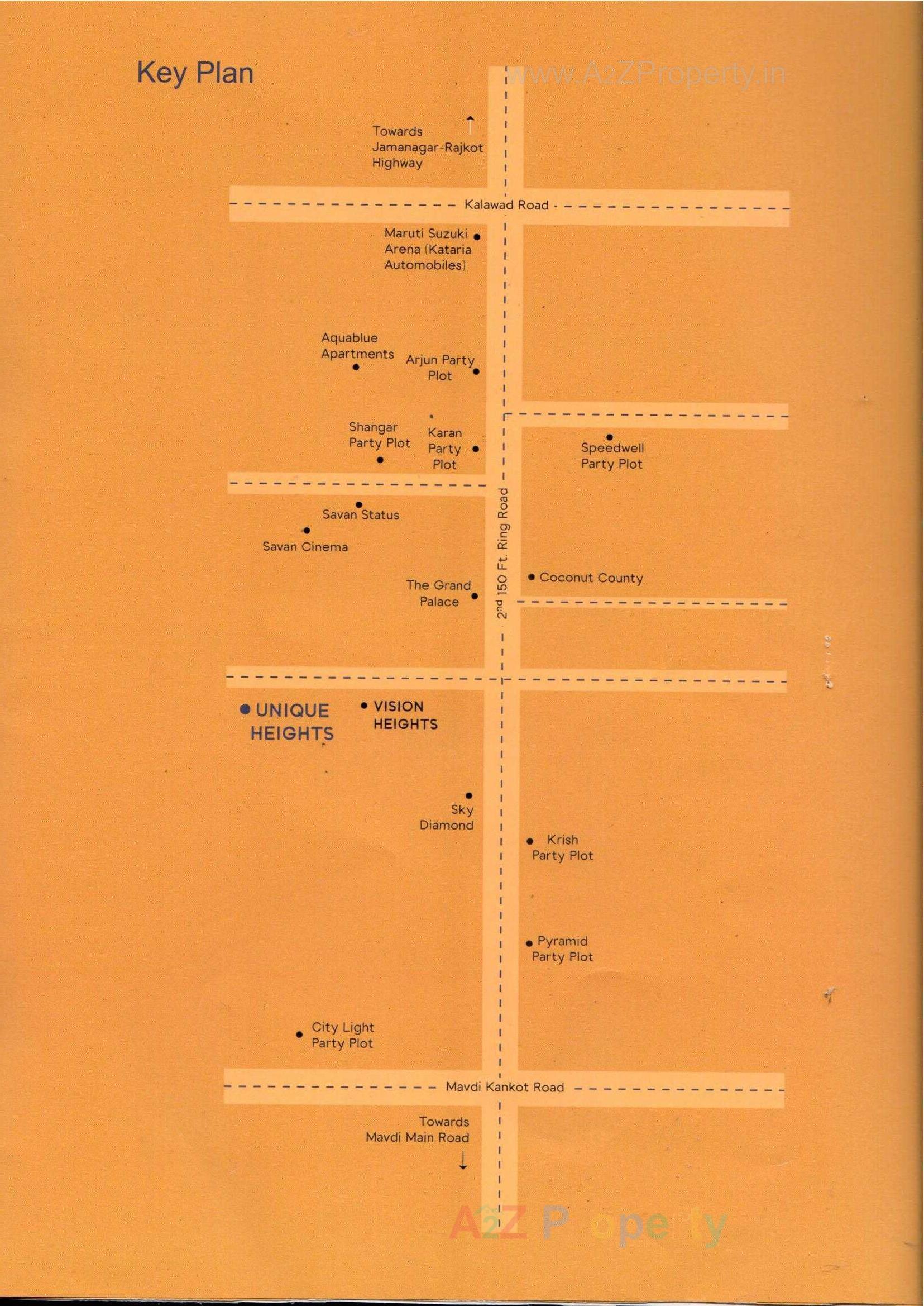 of real estate project Unique Heights located at Mavdi, Rajkot, Gujarat