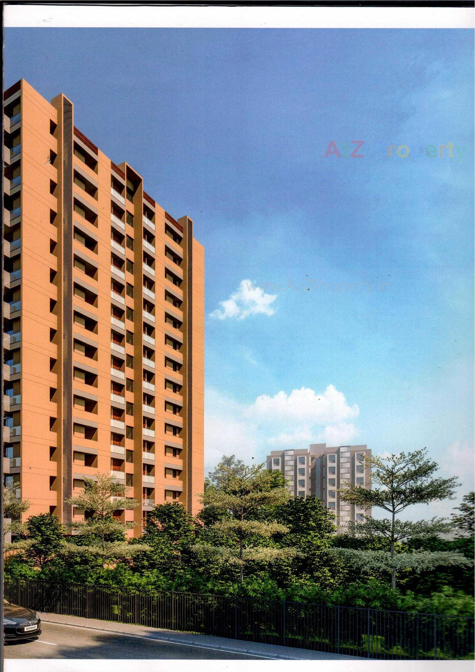 3D Elevation of real estate project Unique Heights located at Mavdi, Rajkot, Gujarat