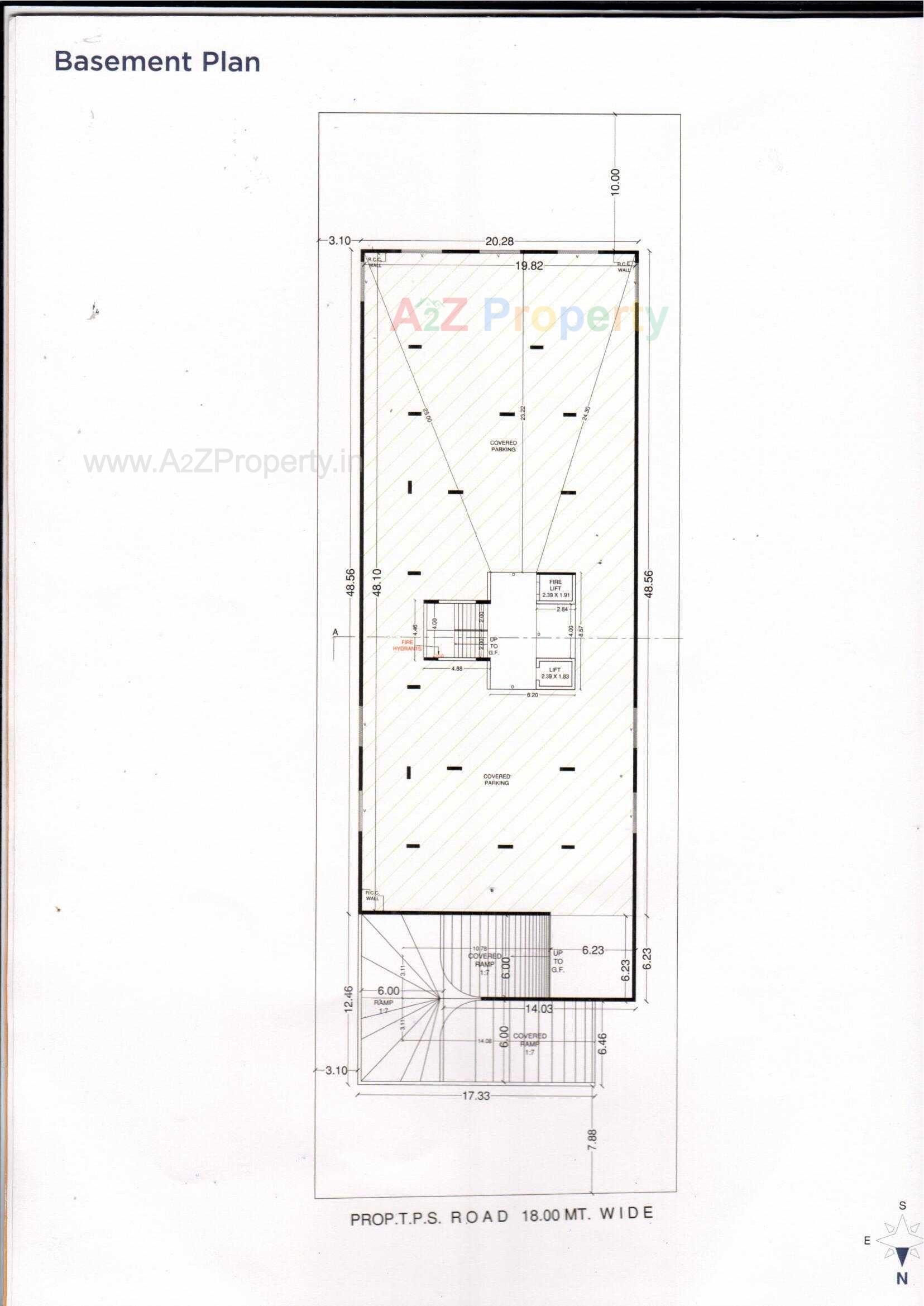 Layout of real estate project Unique Heights located at Mavdi, Rajkot, Gujarat