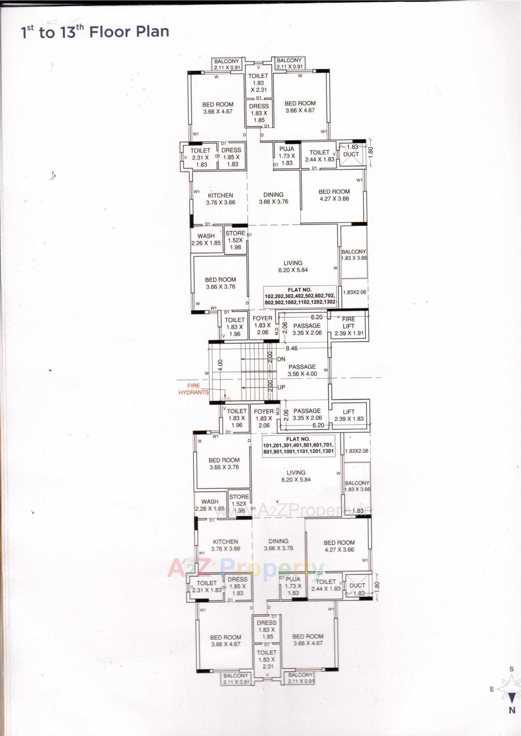 Layout of real estate project Unique Heights located at Mavdi, Rajkot, Gujarat