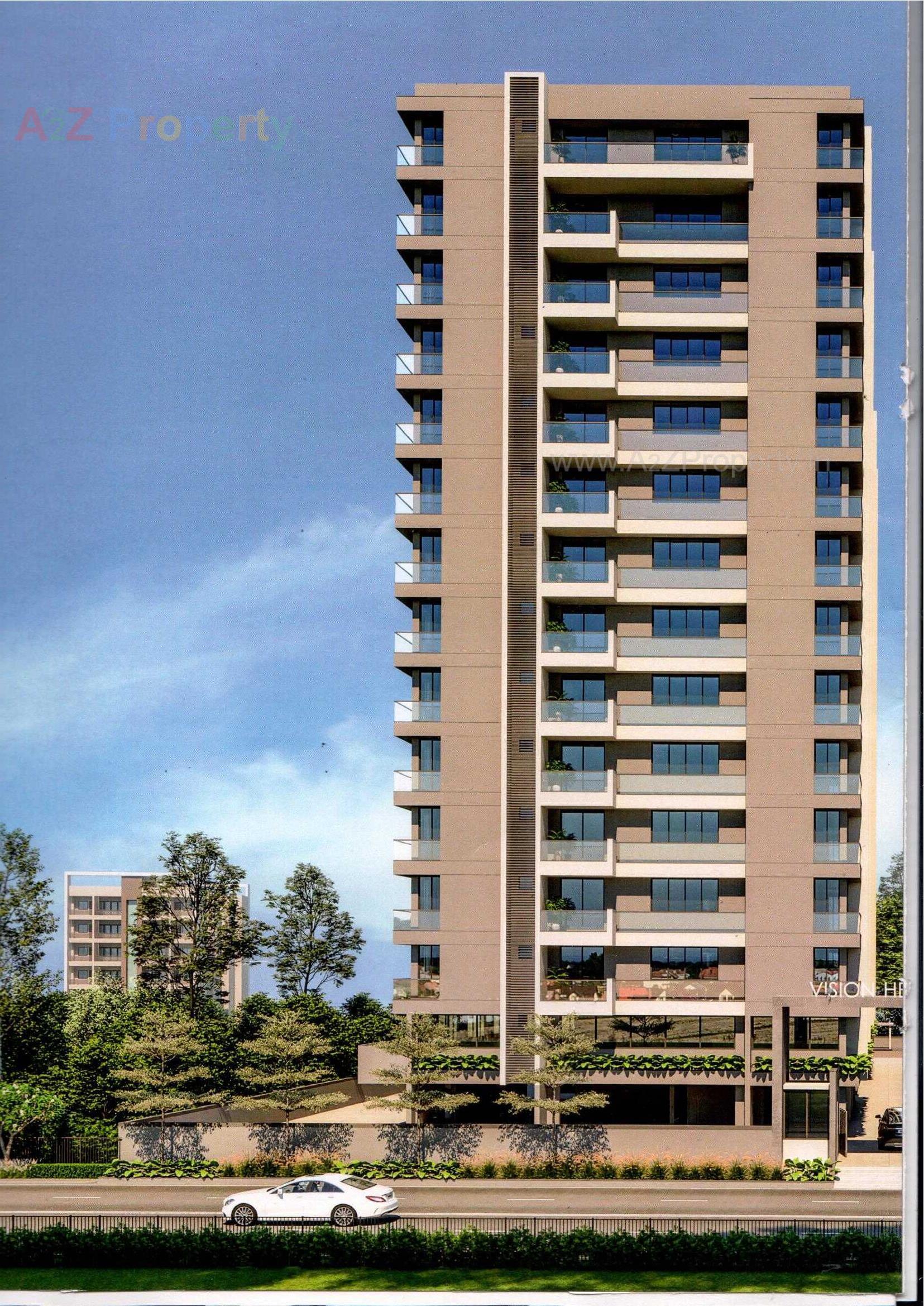 3D Elevation of real estate project Unique Heights located at Mavdi, Rajkot, Gujarat