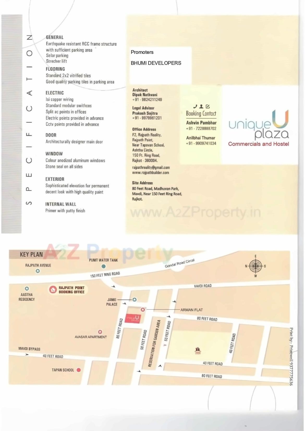  of real estate project Unique Plaza located at Mavdi, Rajkot, Gujarat