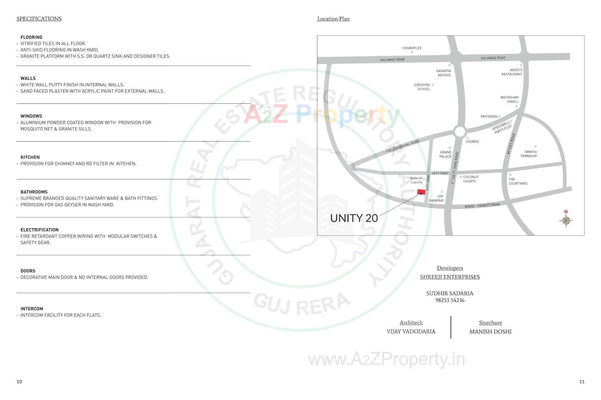  of real estate project Unity 20 located at Mavdi, Rajkot, Gujarat