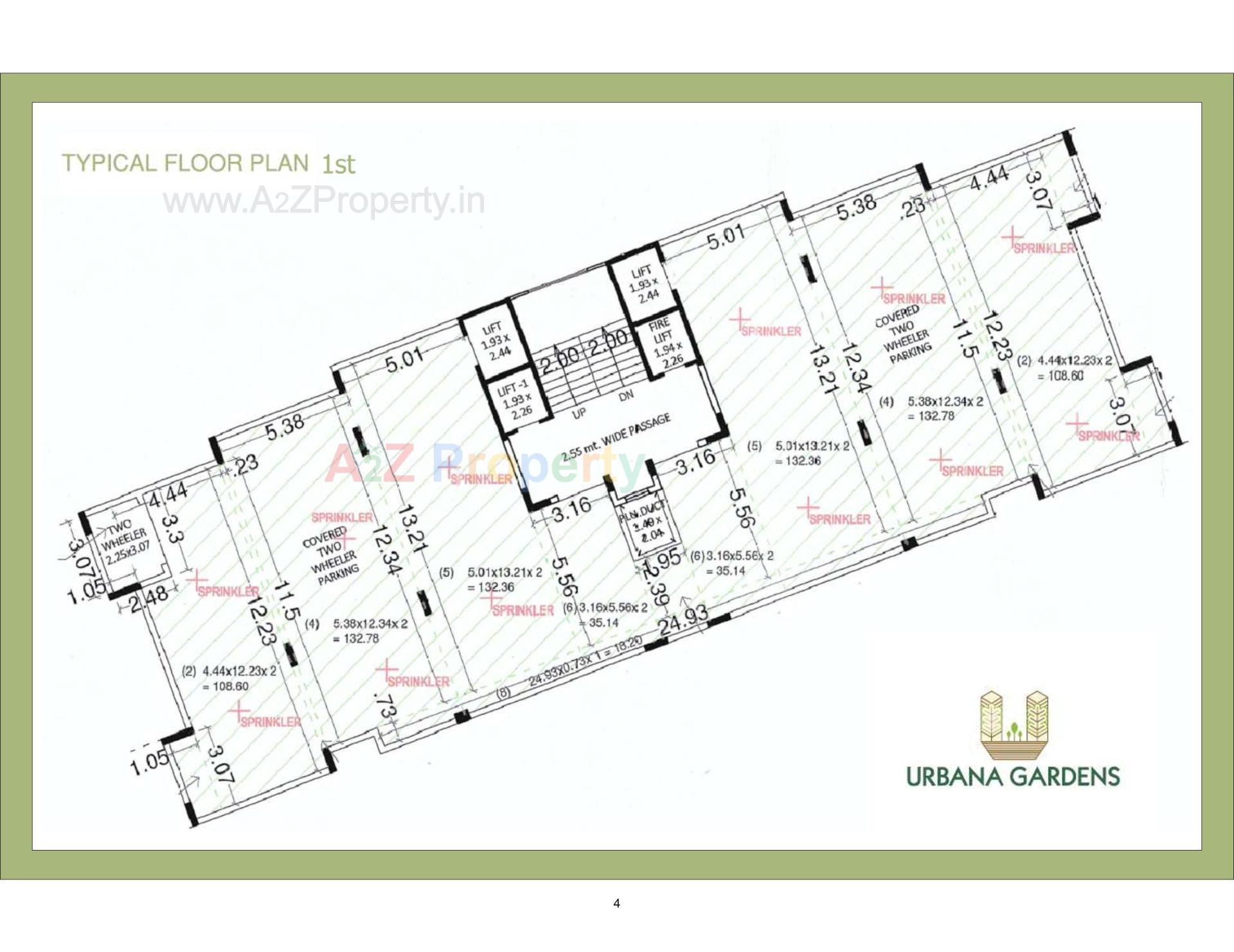 Layout of real estate project Urbana Gardens located at Motamava, Rajkot, Gujarat