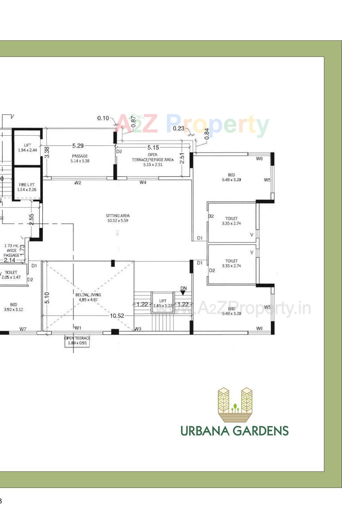 Layout of real estate project Urbana Gardens located at Motamava, Rajkot, Gujarat
