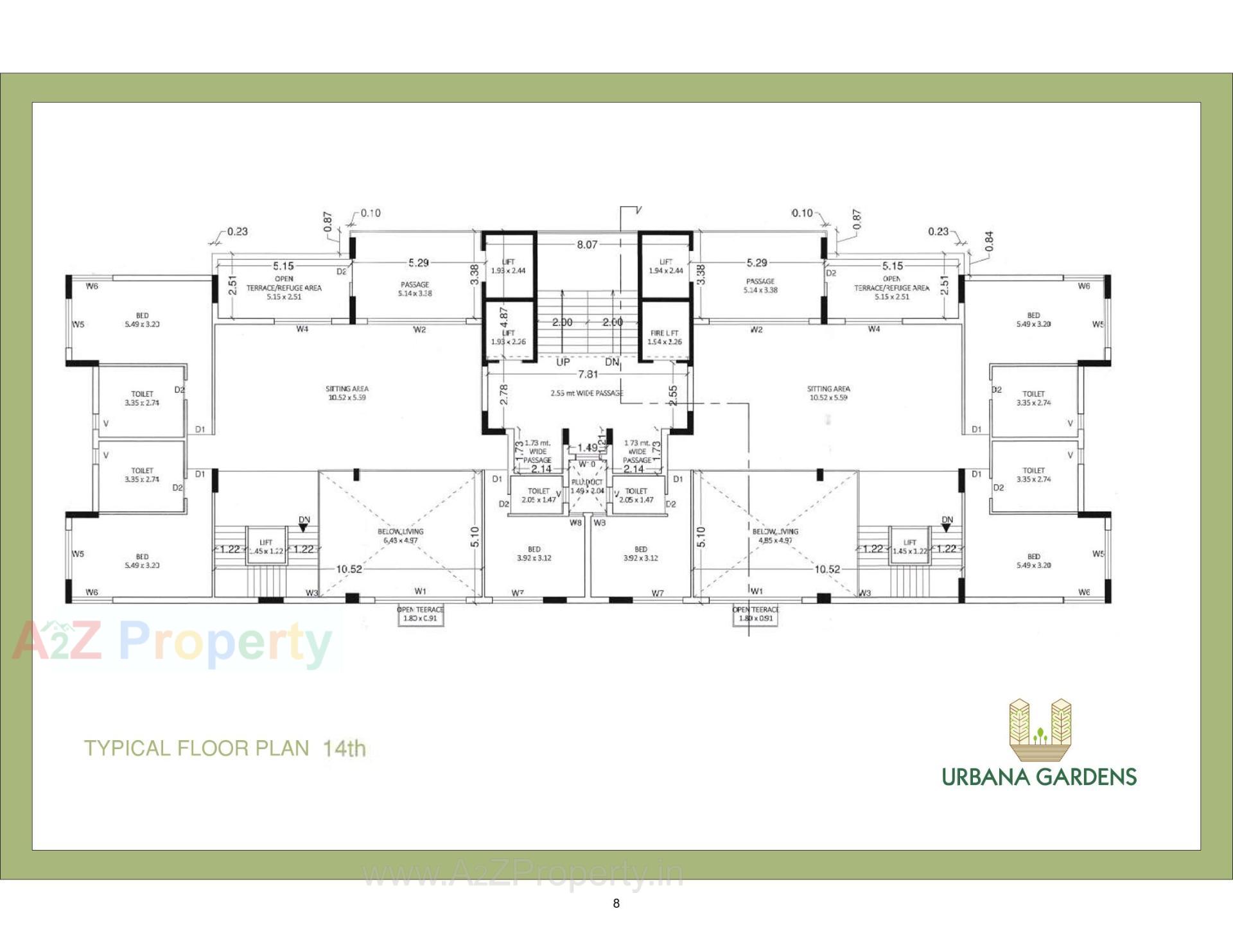 Layout of real estate project Urbana Gardens located at Motamava, Rajkot, Gujarat