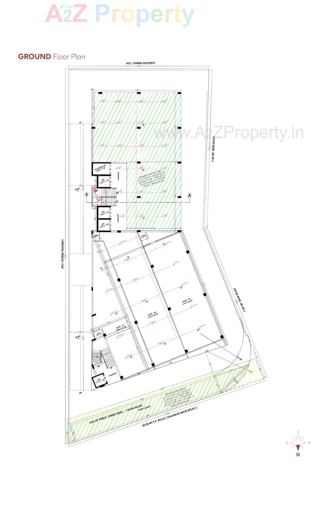 Layout of real estate project Utsaav Corporate Park located at Nanamava, Rajkot, Gujarat