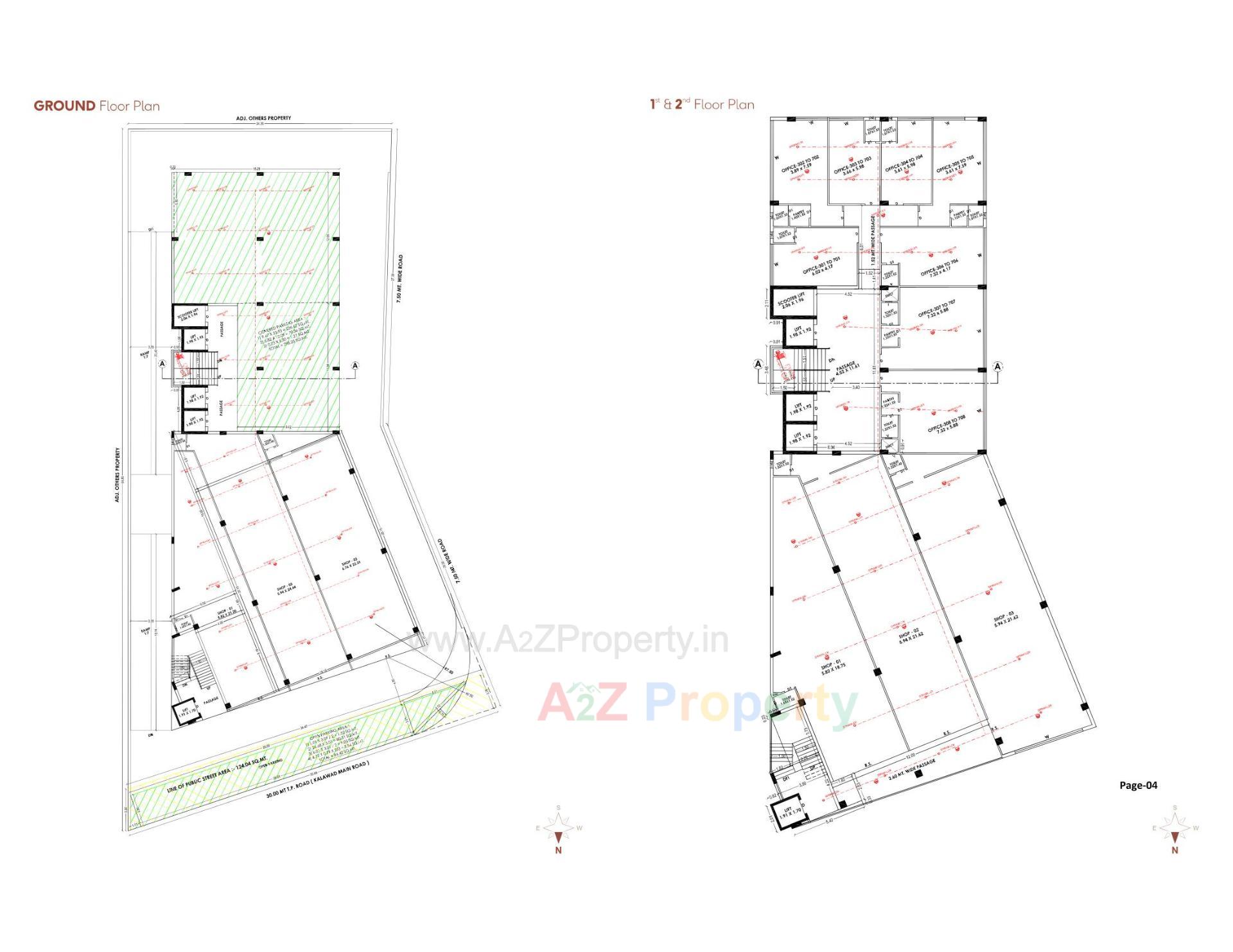 Layout of real estate project Utsaav Corporate Park located at Nanamava, Rajkot, Gujarat