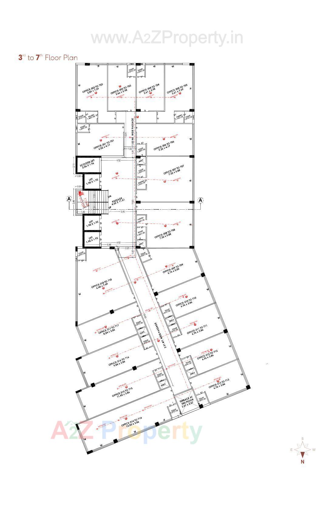Layout of real estate project Utsaav Corporate Park located at Nanamava, Rajkot, Gujarat