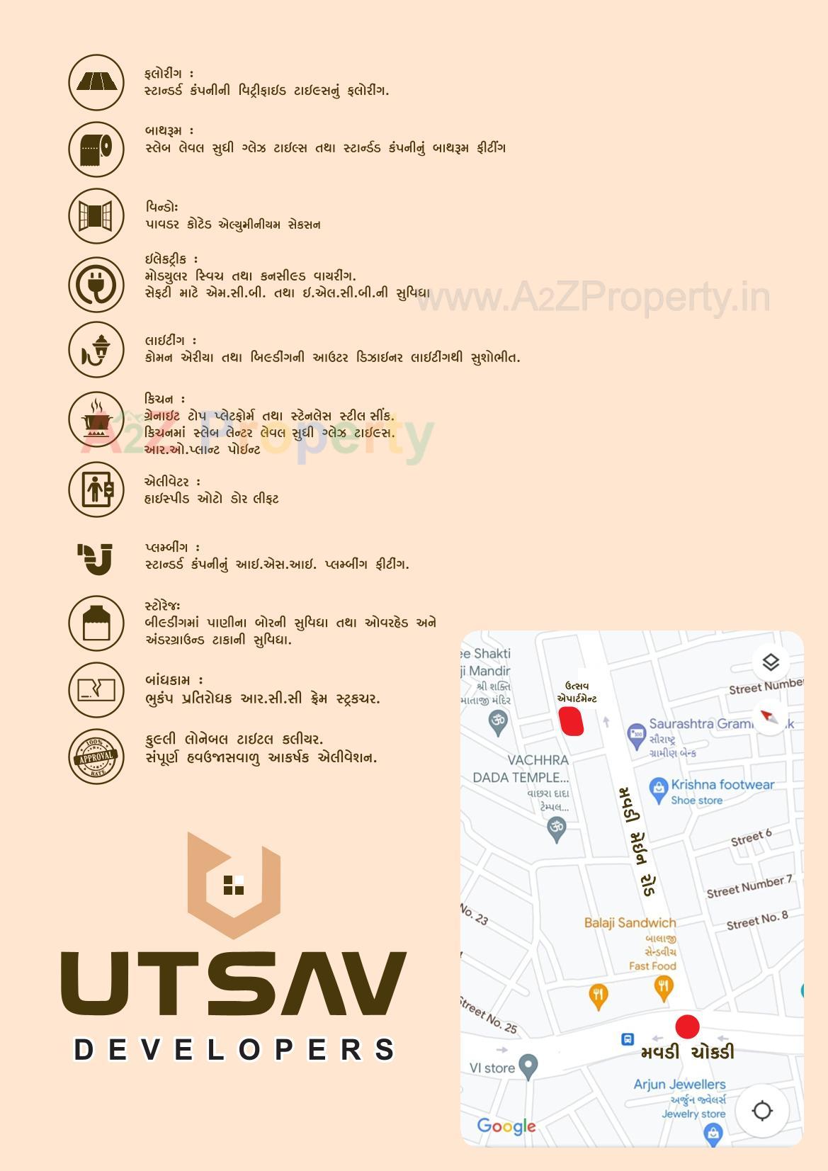  of real estate project Utsav Apartment located at Mavdi, Rajkot, Gujarat