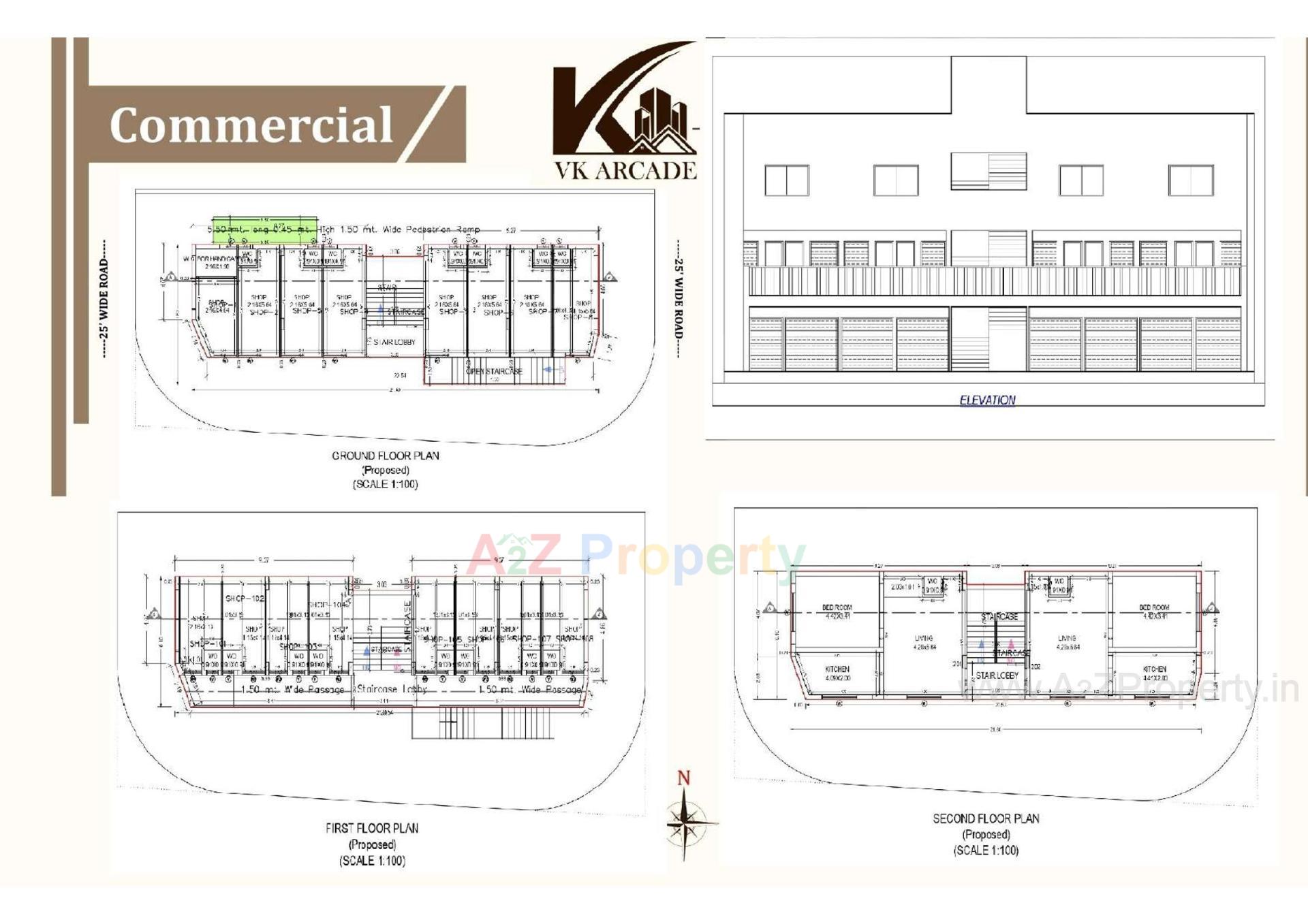 Layout of real estate project V K  Arcade located at Rajkot, Rajkot, Gujarat