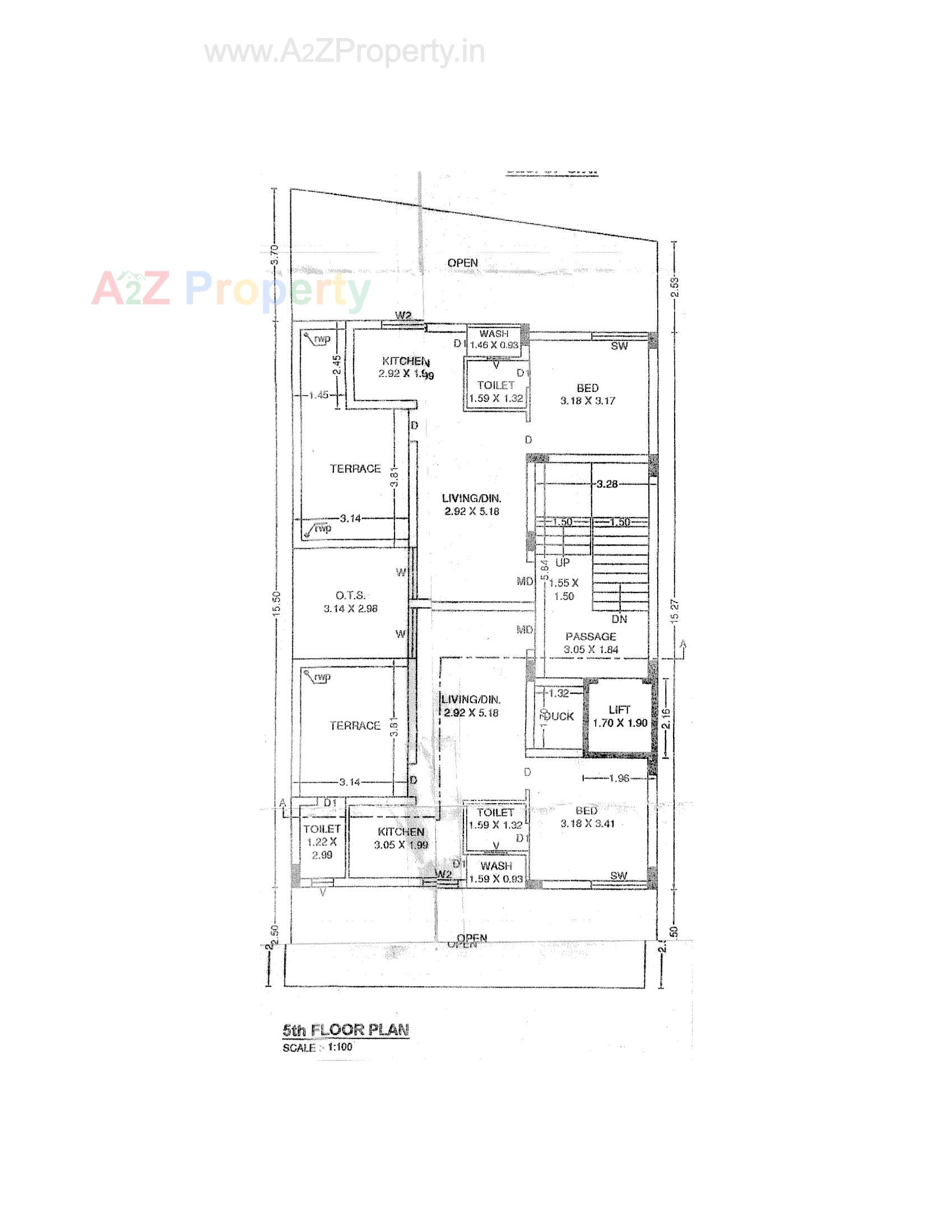 Layout of real estate project V One located at Raiya, Rajkot, Gujarat
