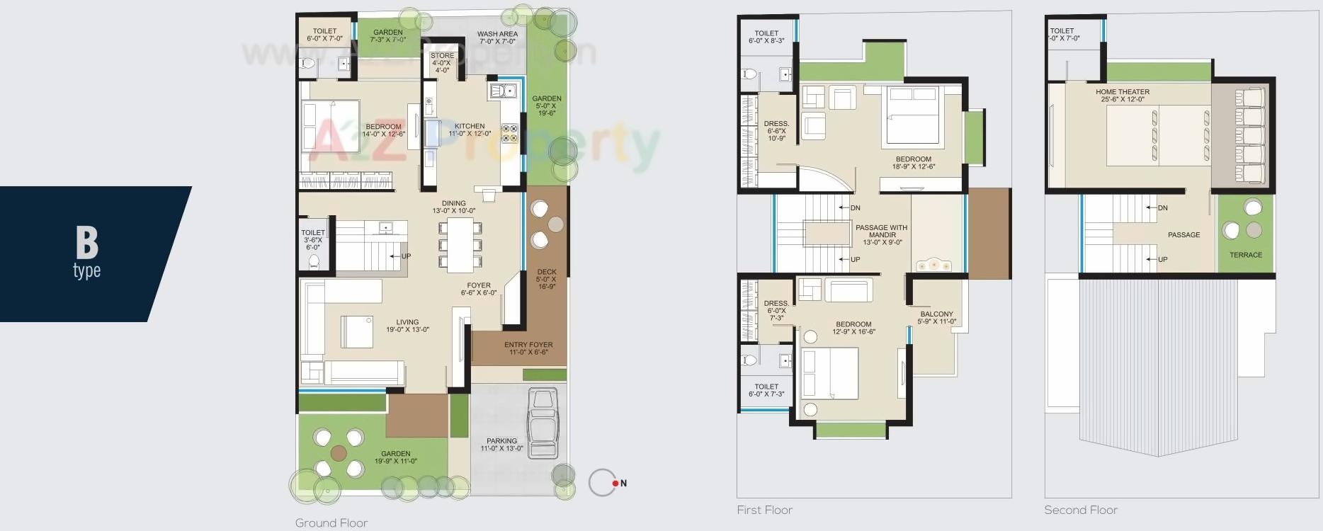 Layout of real estate project V Bunglows located at Mavdi, Rajkot, Gujarat