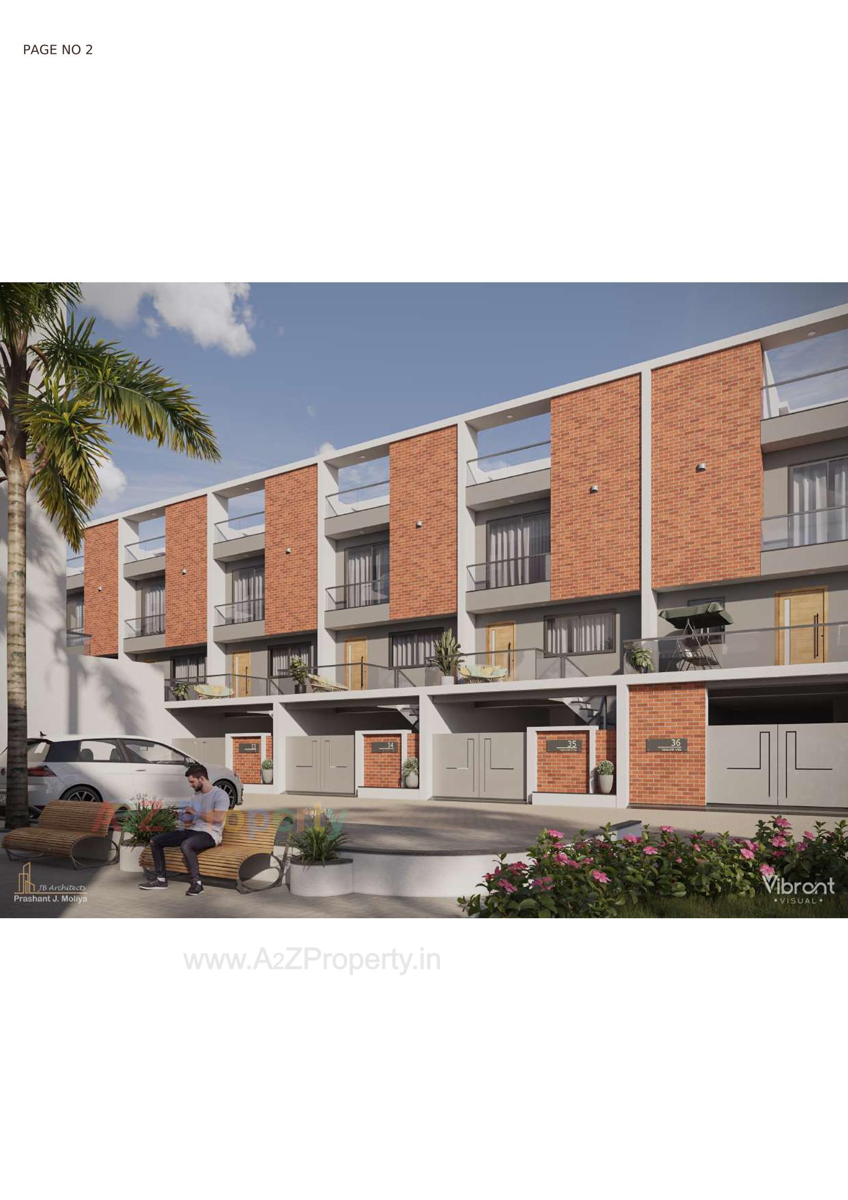 3D Elevation of real estate project Vaikunth Villa located at Vavdi, Rajkot, Gujarat