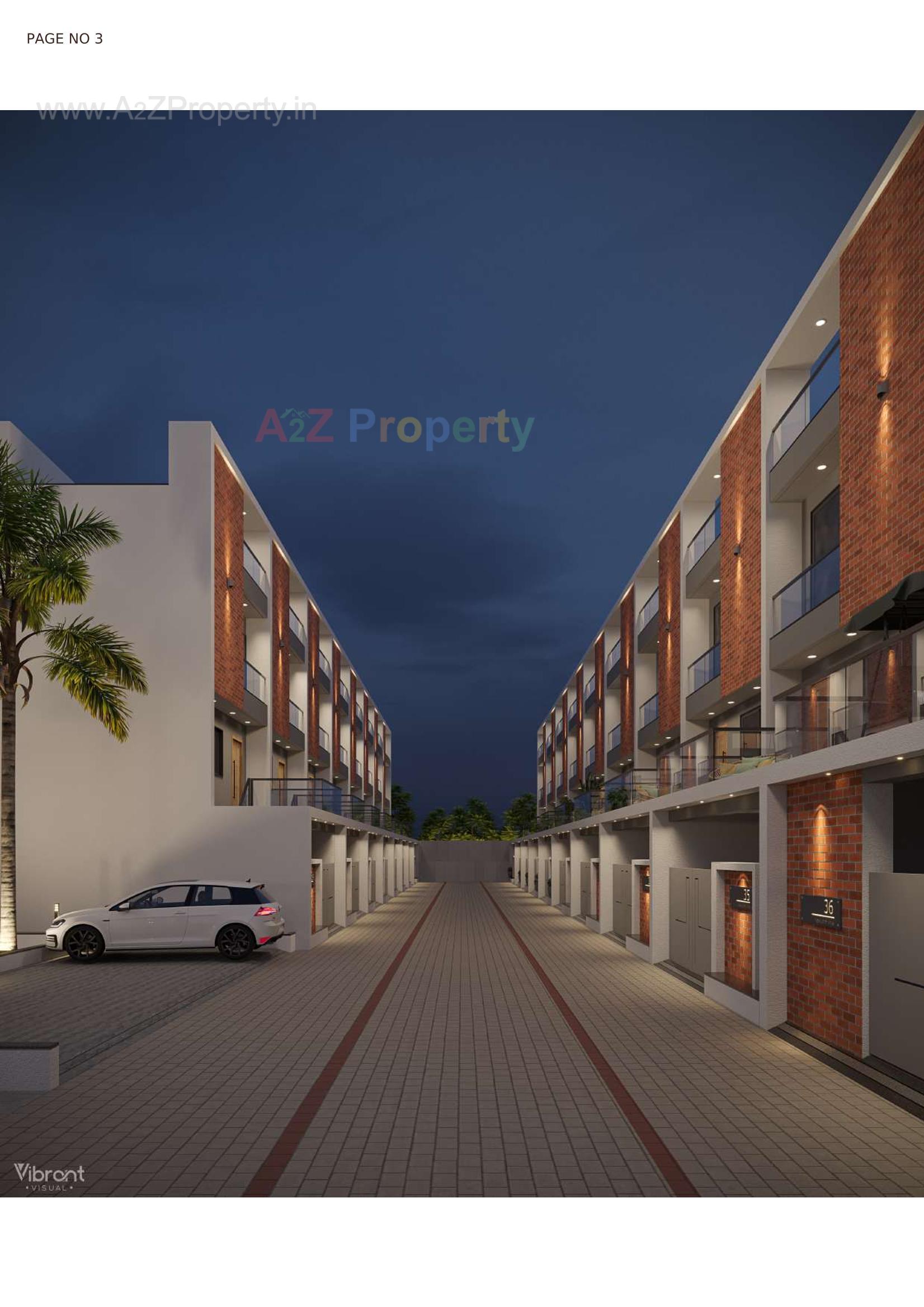 3D Elevation of real estate project Vaikunth Villa located at Vavdi, Rajkot, Gujarat