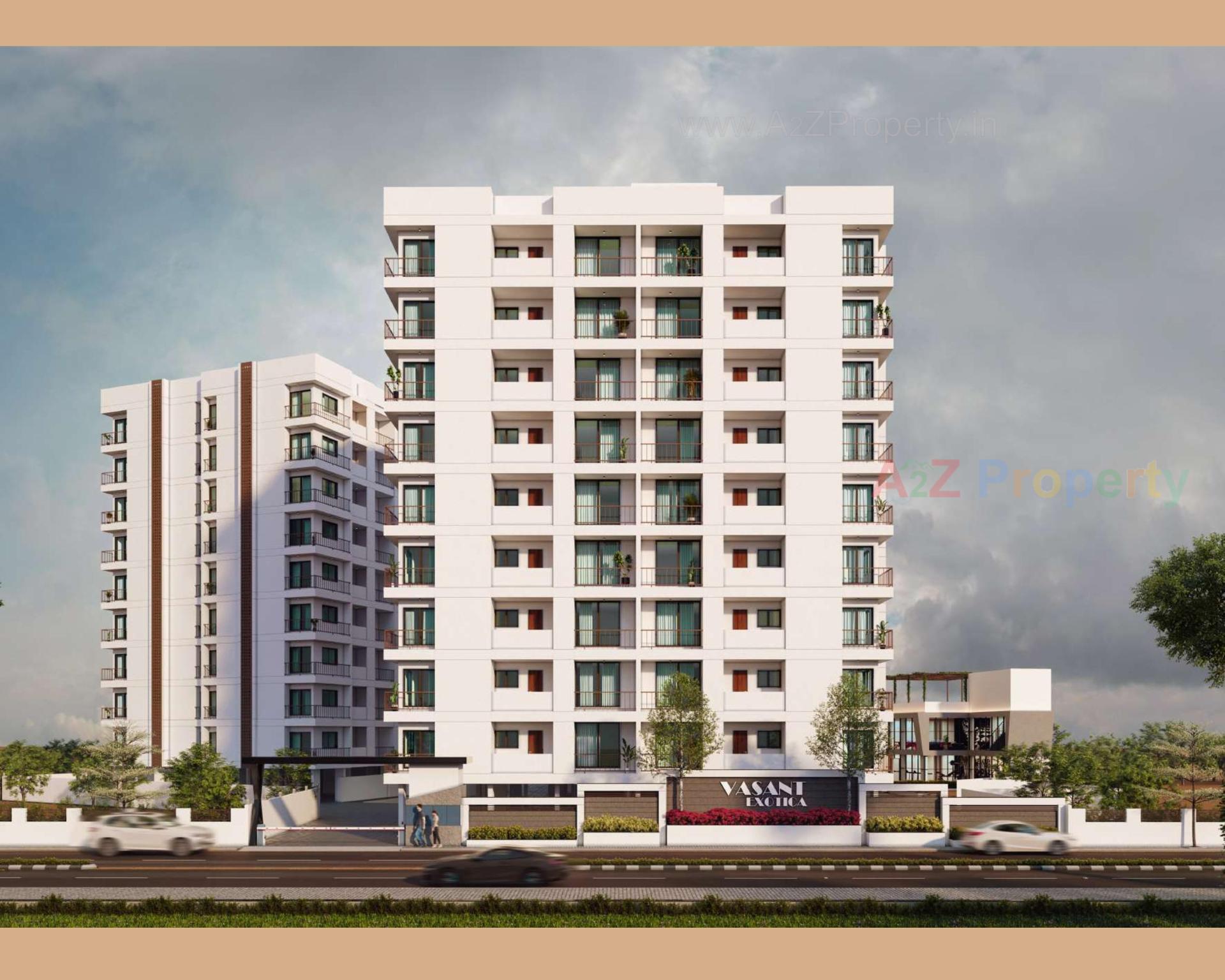3D Elevation of real estate project Vasant Exotica located at Raiya, Rajkot, Gujarat