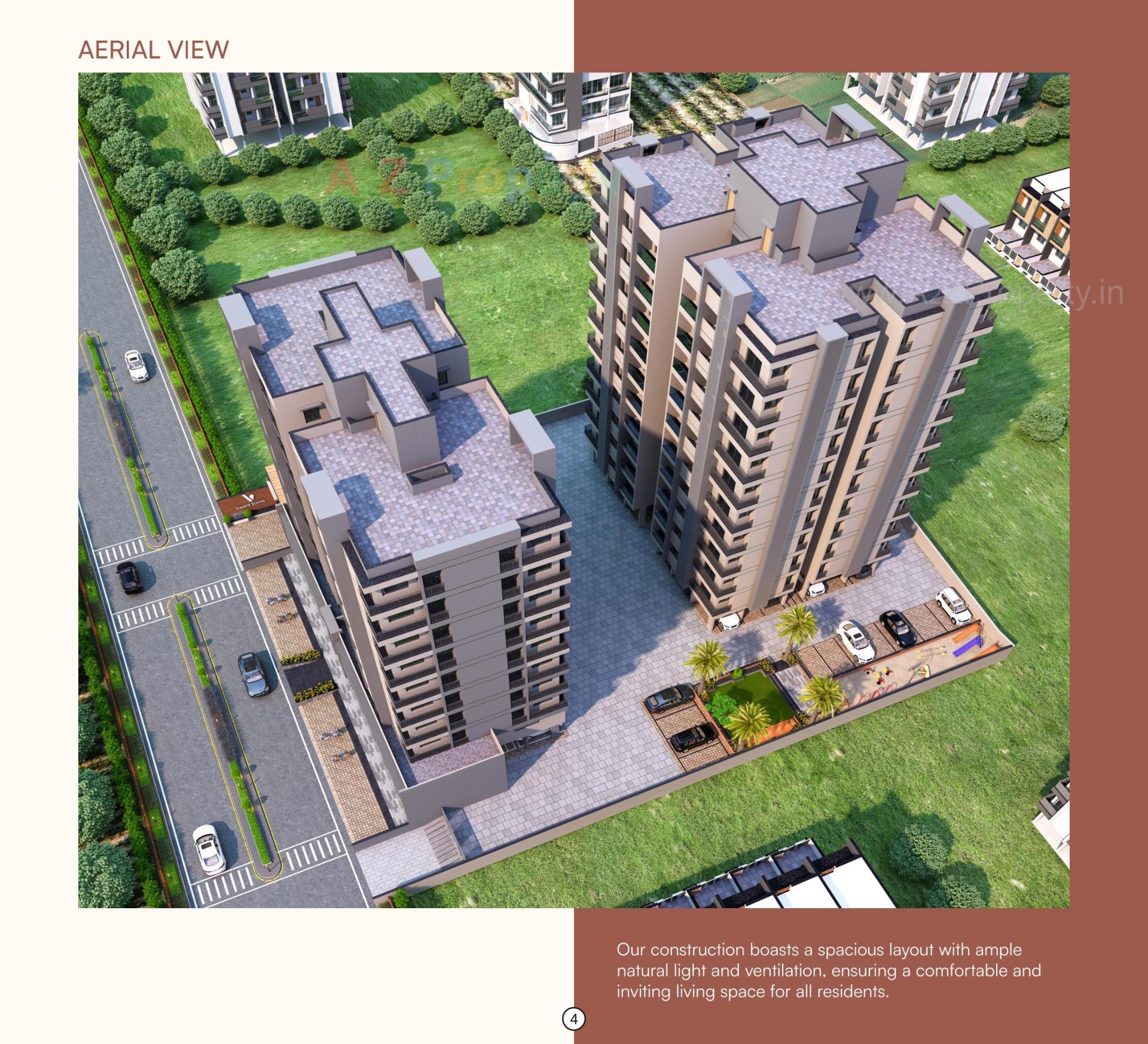 3D Elevation of real estate project Vasant Iconic located at Mavdi, Rajkot, Gujarat