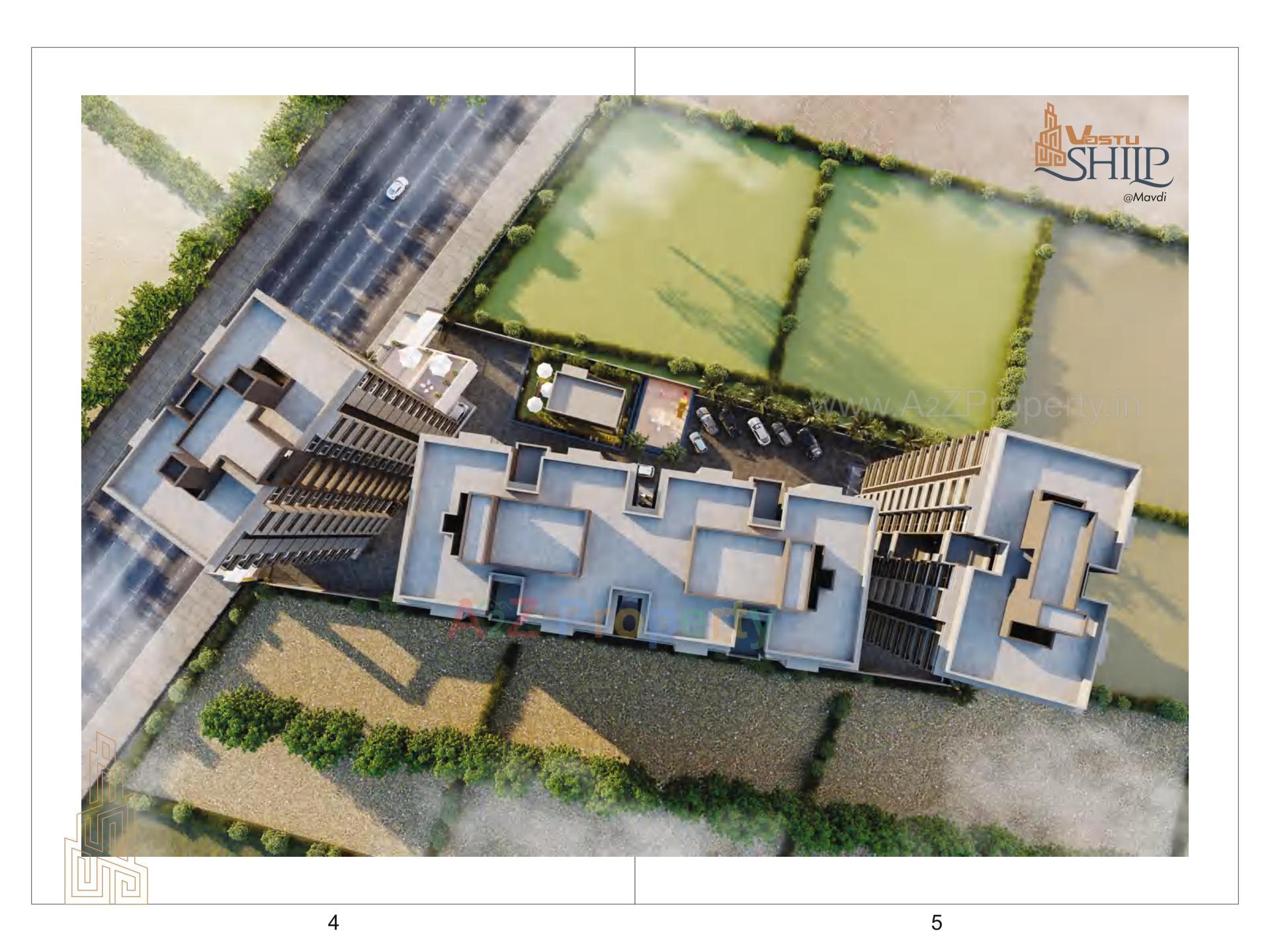 3D Elevation of real estate project Vastu Shilp located at Mavdi, Rajkot, Gujarat