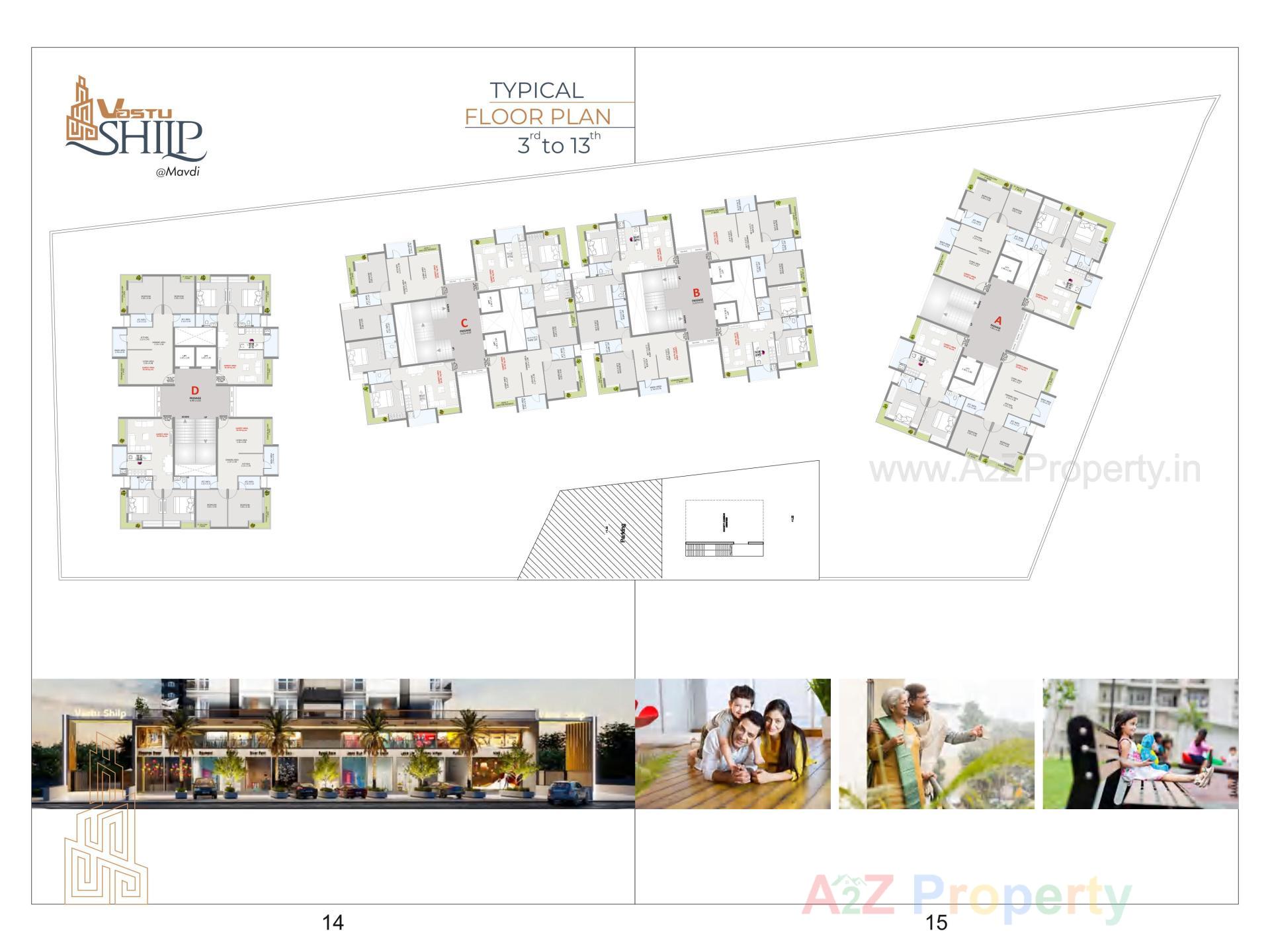 Layout of real estate project Vastu Shilp located at Mavdi, Rajkot, Gujarat