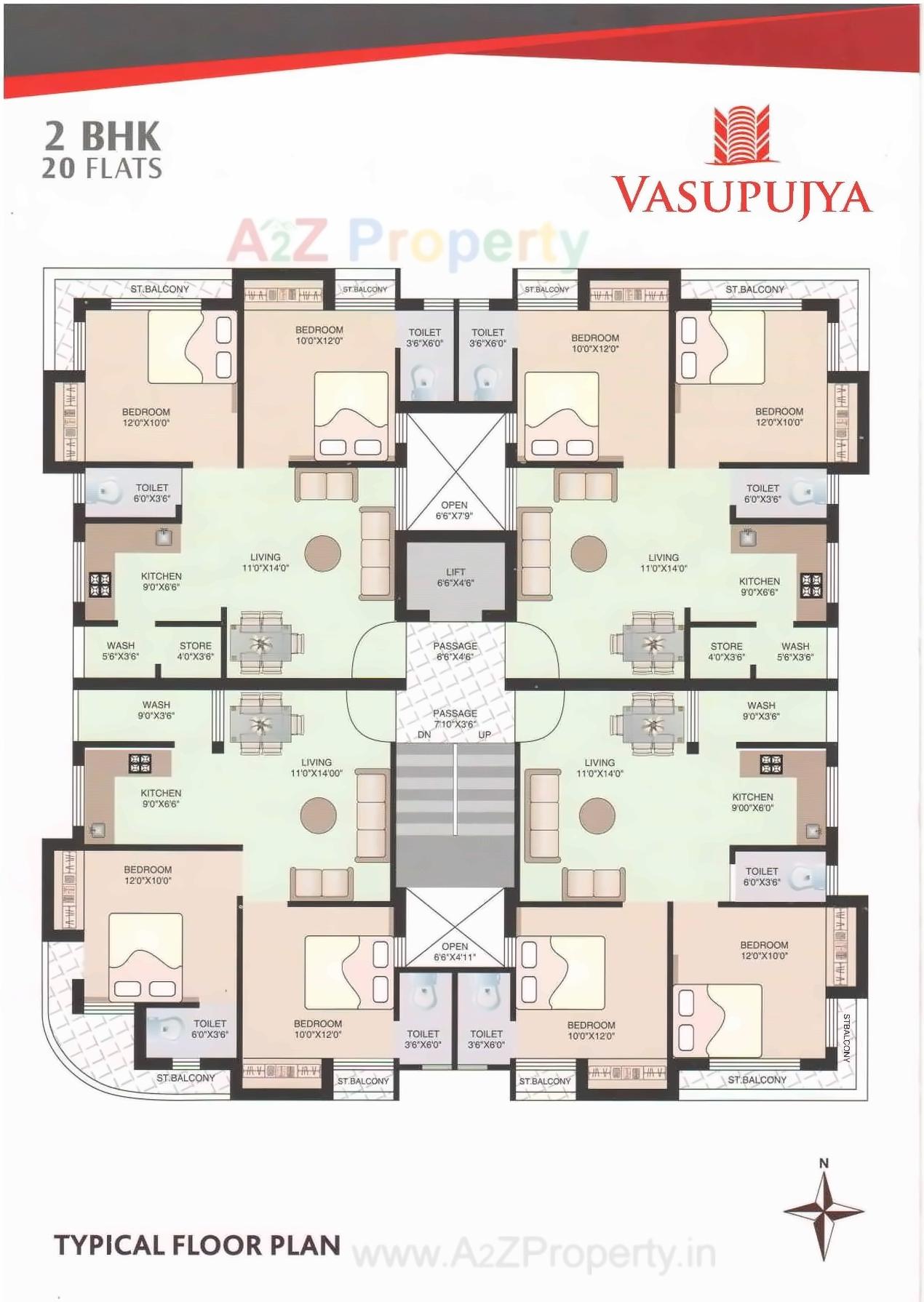 Layout of real estate project Vasupujya located at Ghanteshwar, Rajkot, Gujarat