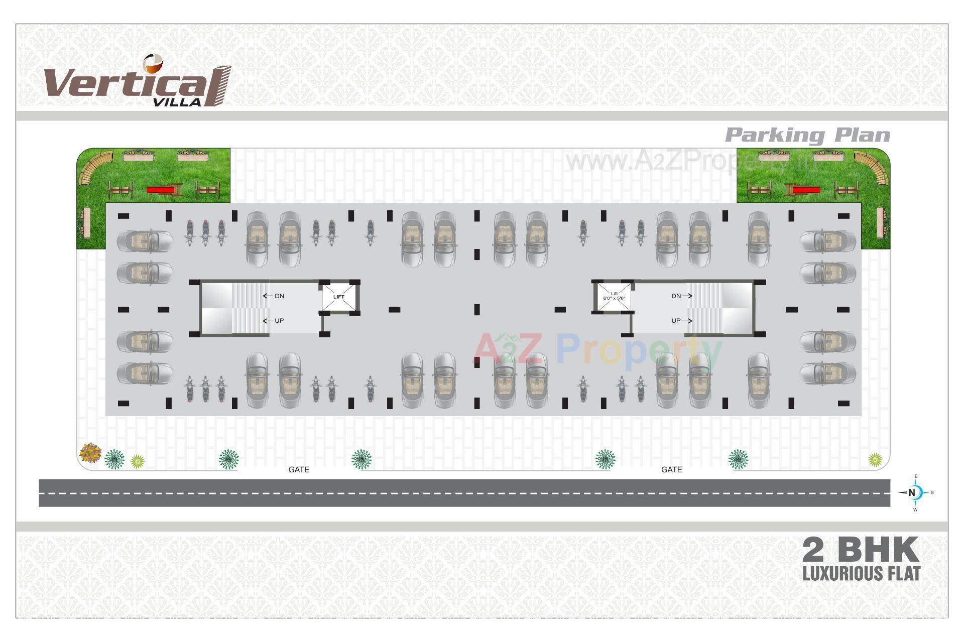 Layout of real estate project Vertical Villa located at Raiya, Rajkot, Gujarat