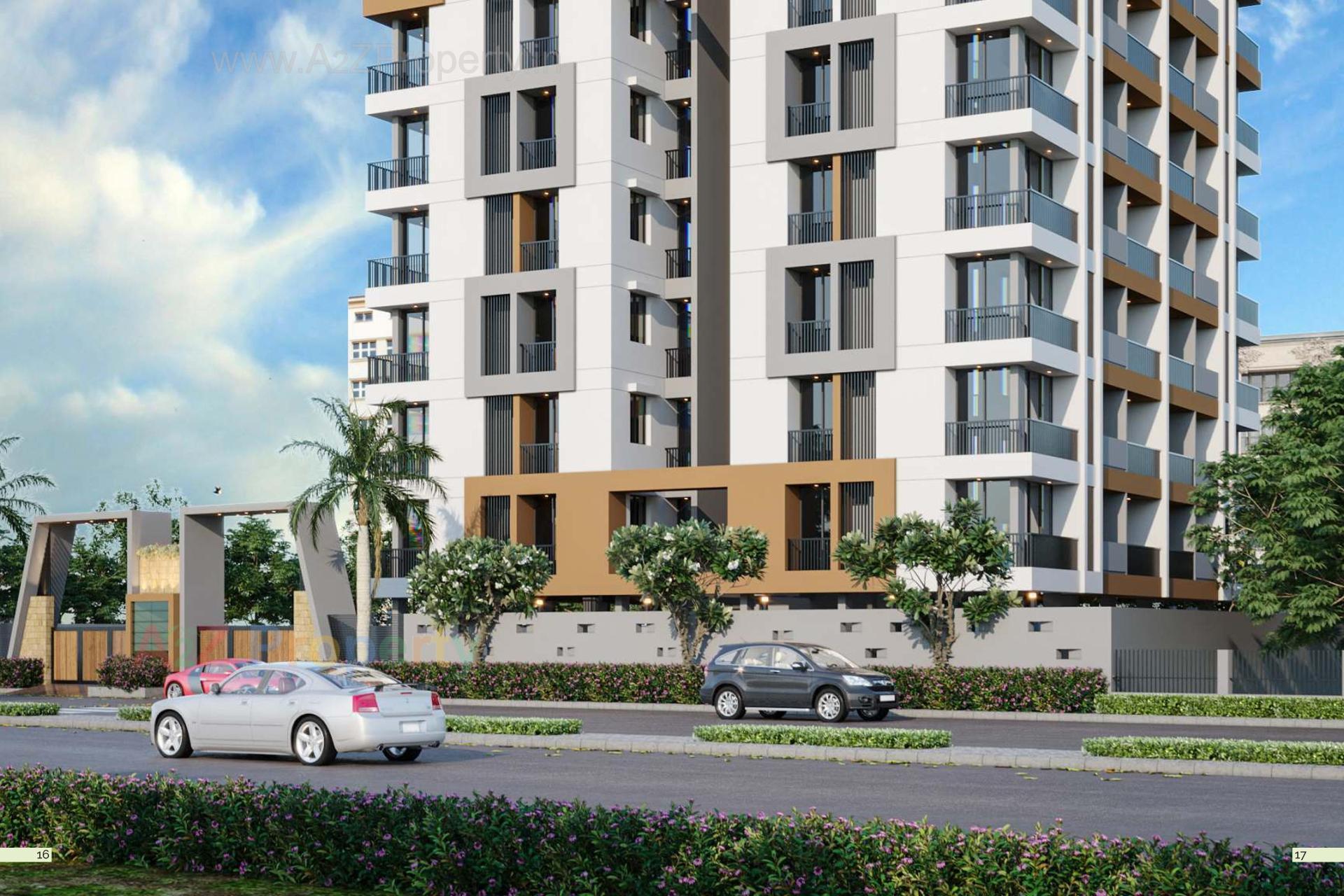 3D Elevation of real estate project Viral Vatika located at Rajkot, Rajkot, Gujarat