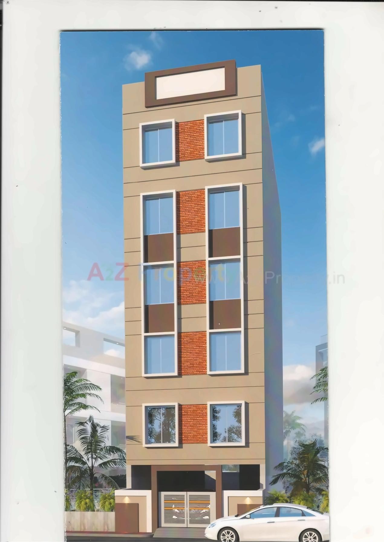 3D Elevation of real estate project Vishwa Palace located at Rajkot, Rajkot, Gujarat