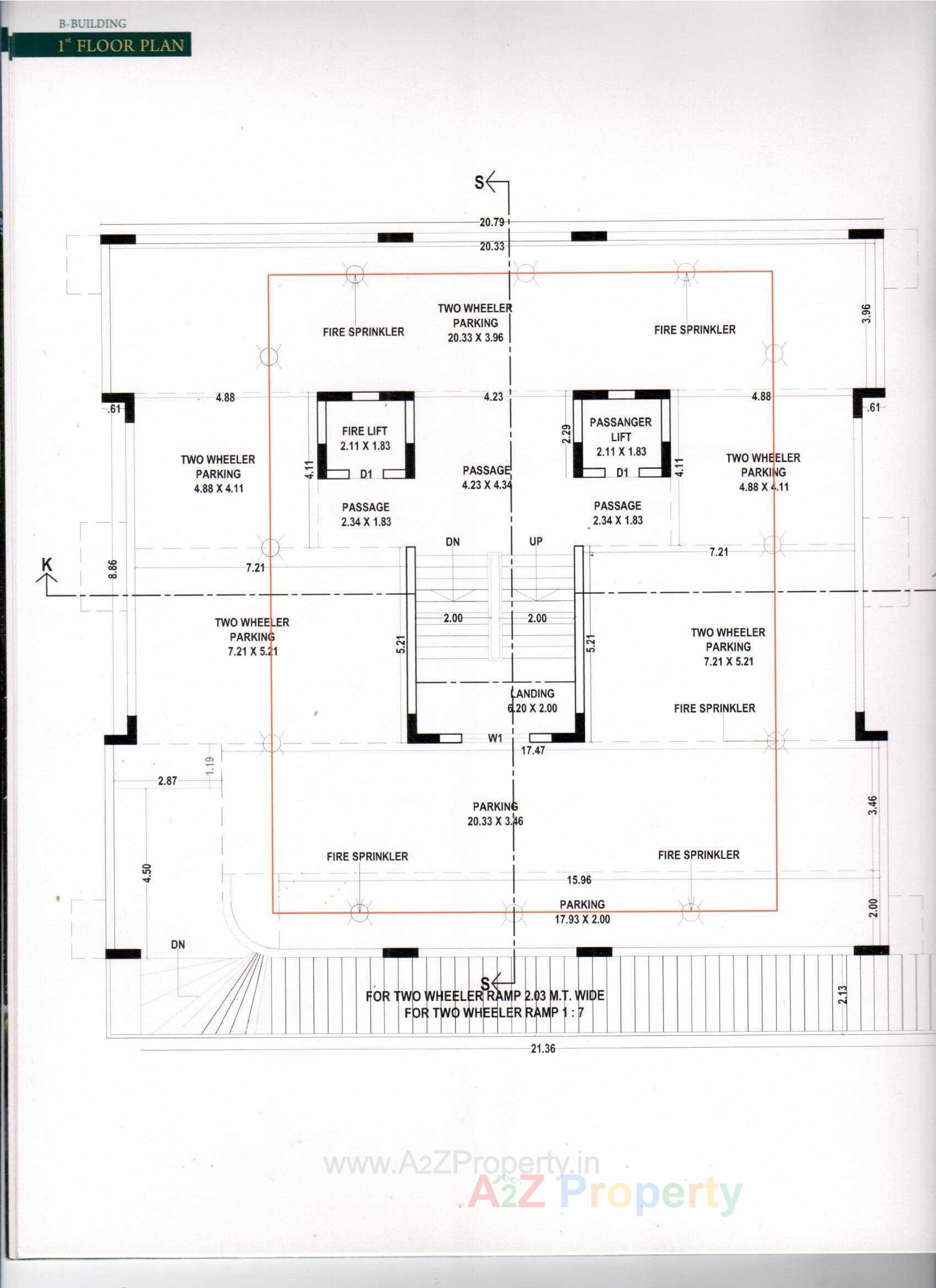 Layout of real estate project Vision Aspire located at Mavdi, Rajkot, Gujarat