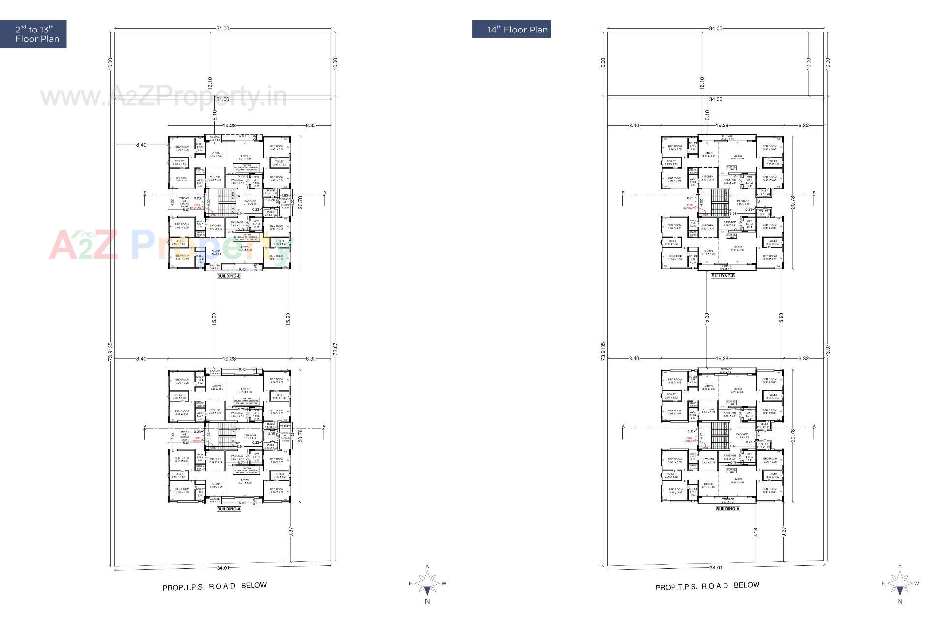 Layout of real estate project Vision Heights located at Mavdi--3, Rajkot, Gujarat