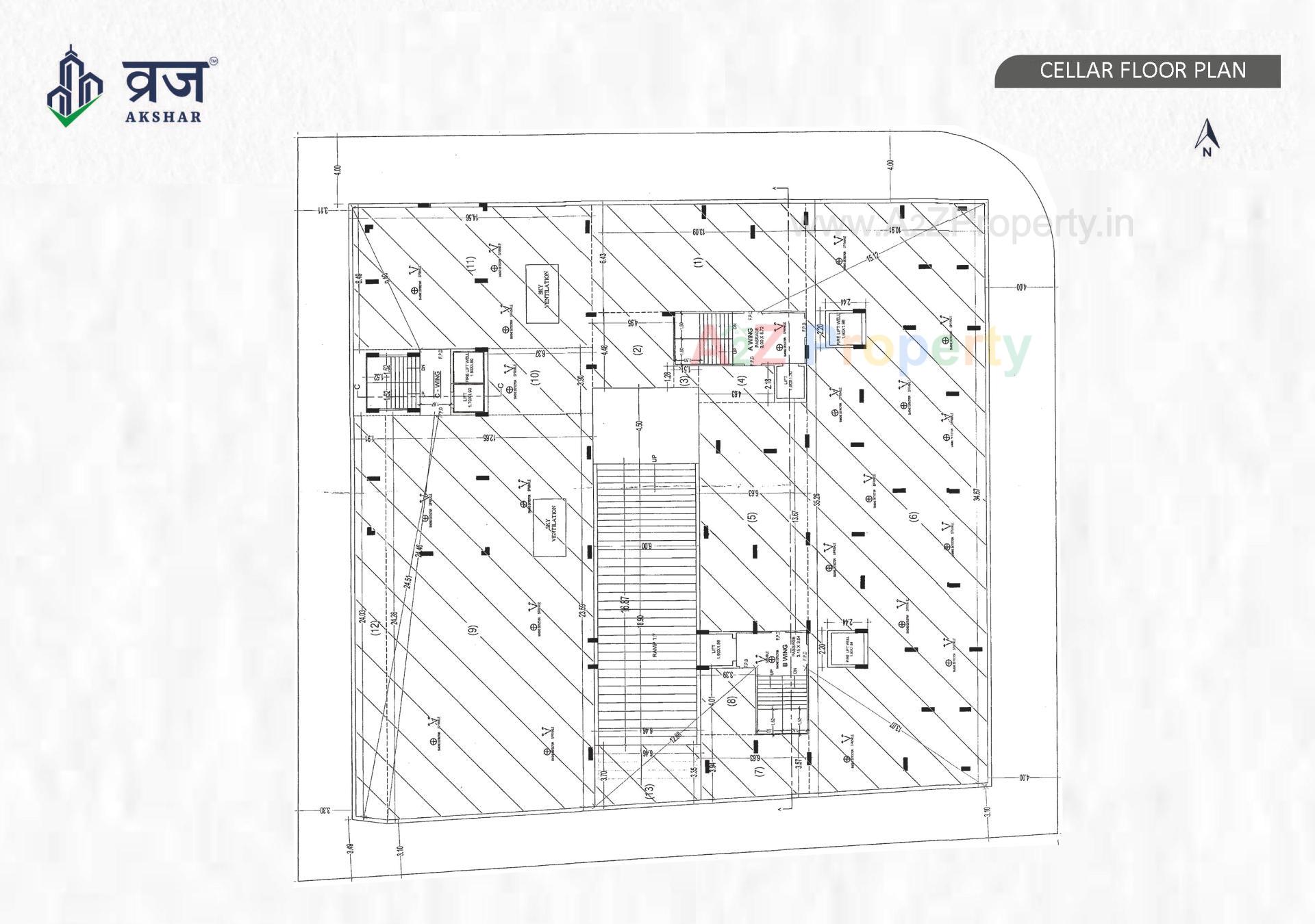 Layout of real estate project Vraj Akshar located at Mavdi, Rajkot, Gujarat