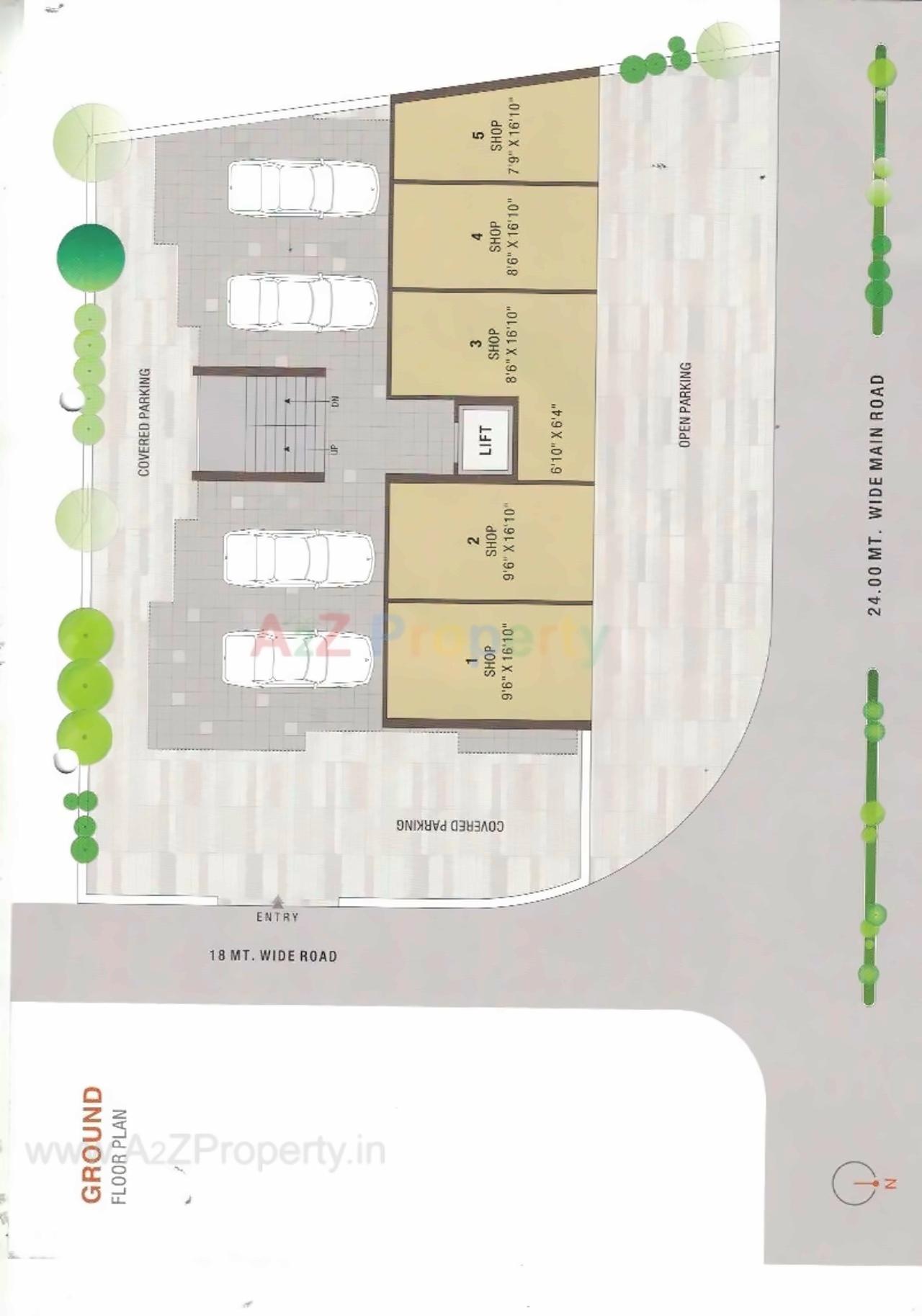 Layout of real estate project Vraj Corner located at Kangasiyali, Rajkot, Gujarat