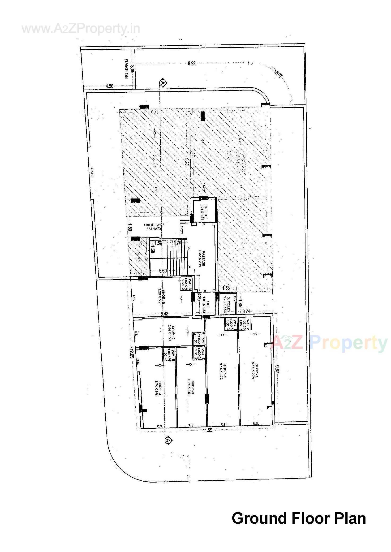 Layout of real estate project Vraj Corner located at Mavdi, Rajkot, Gujarat