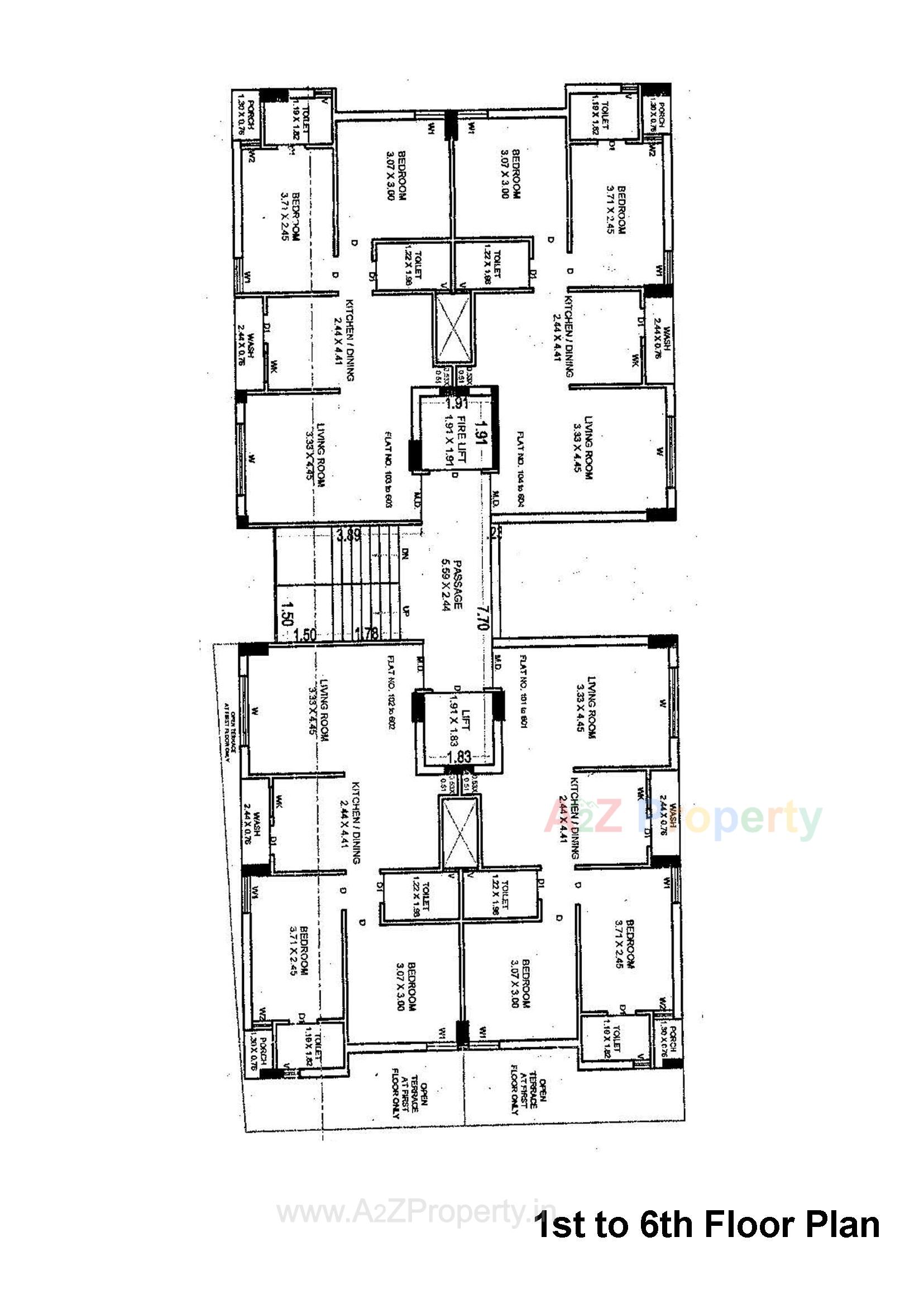 Layout of real estate project Vraj Corner located at Mavdi, Rajkot, Gujarat