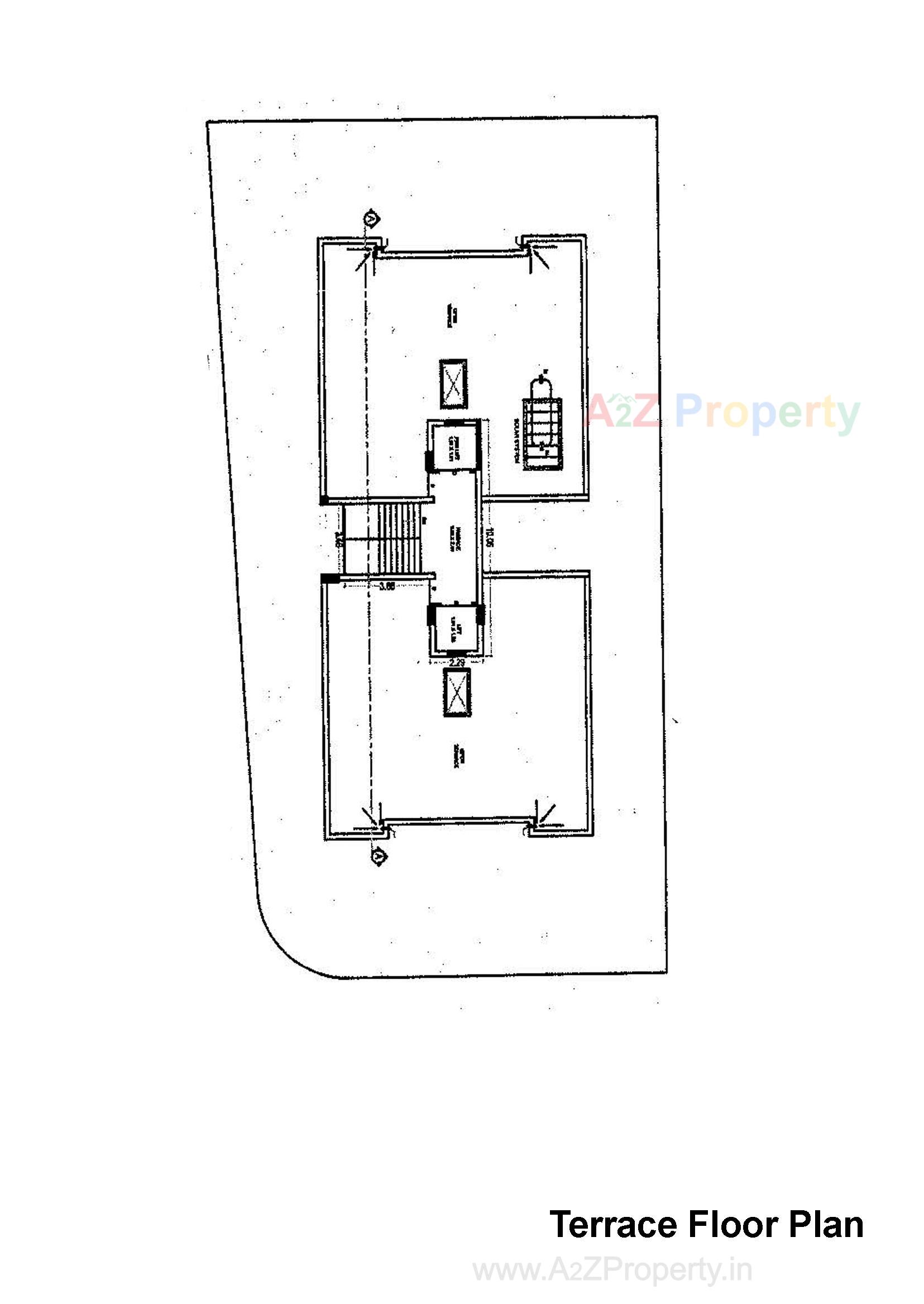 Layout of real estate project Vraj Corner located at Mavdi, Rajkot, Gujarat