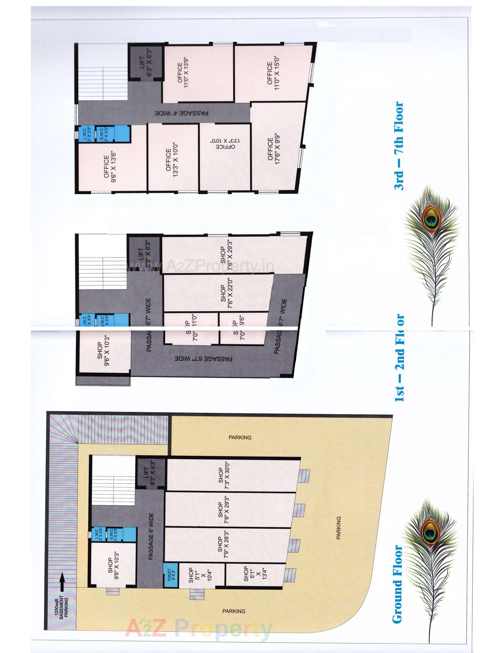 Layout of real estate project Vraj Govind located at Mavdi, Rajkot, Gujarat