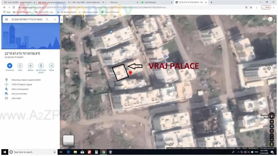  of real estate project Vraj Palace located at Mavdi, Rajkot, Gujarat