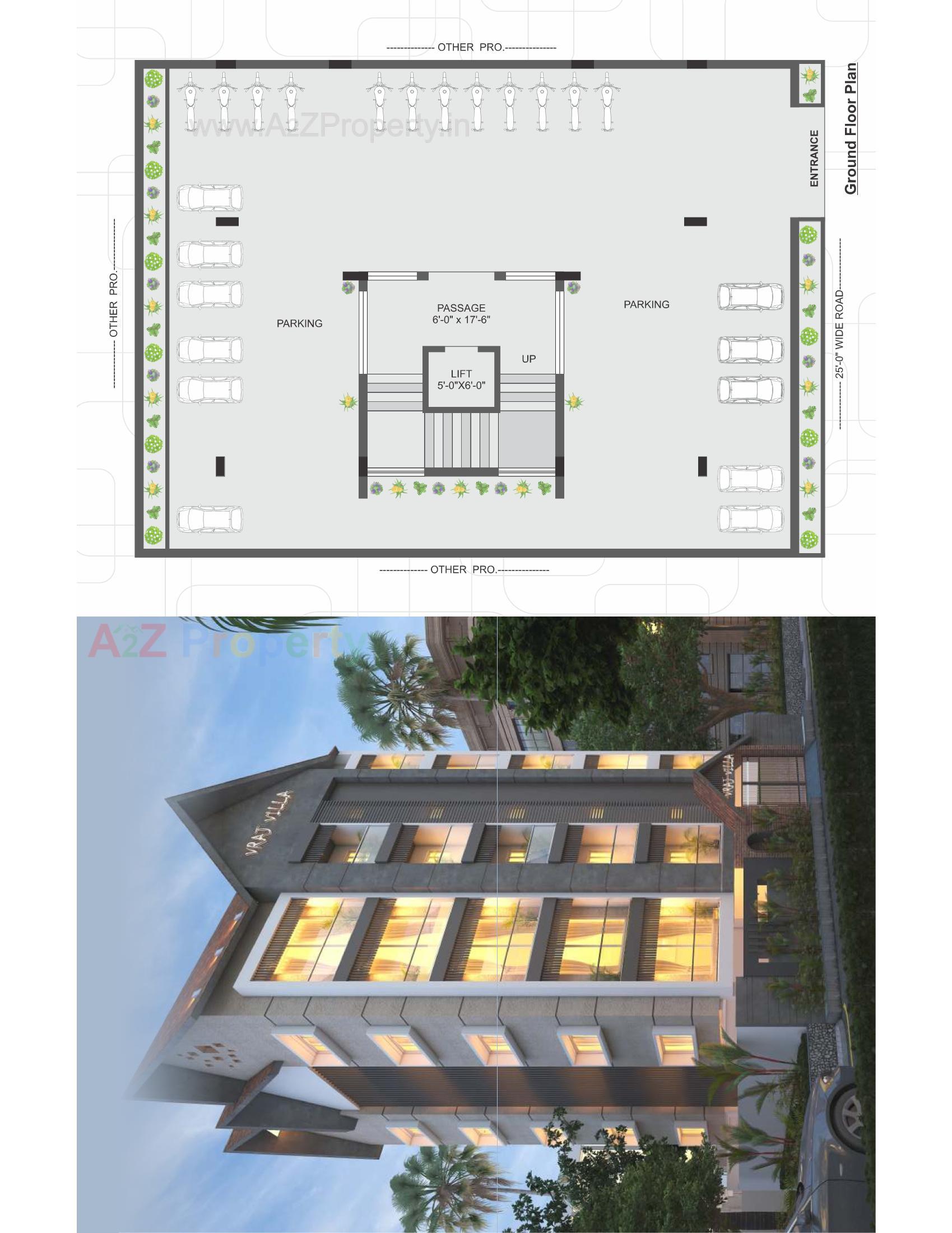 Layout of real estate project Vraj Villa located at Mavdi, Rajkot, Gujarat